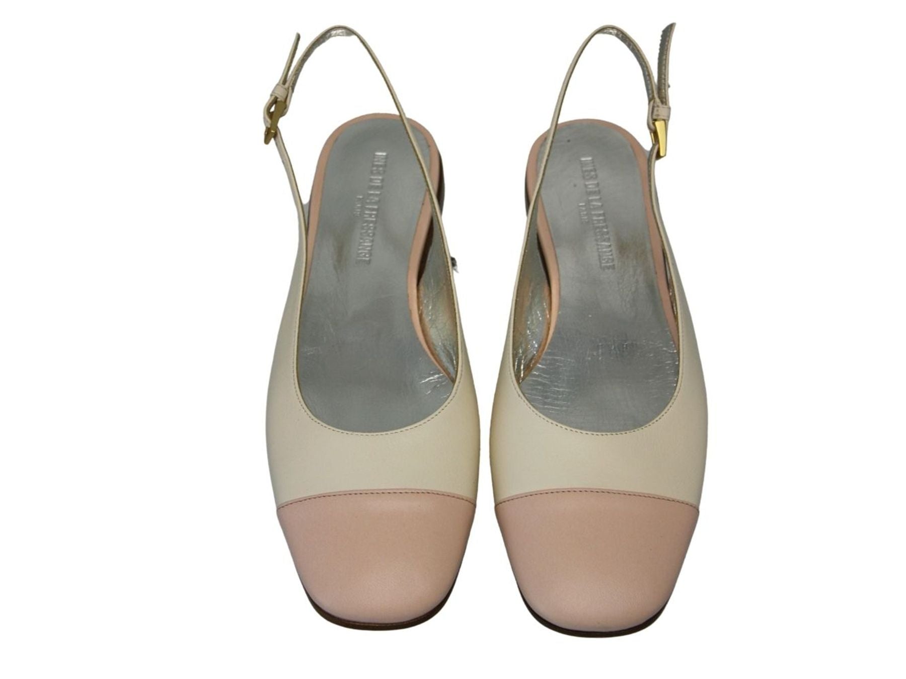 Ballerine Celia slingback crème et nude