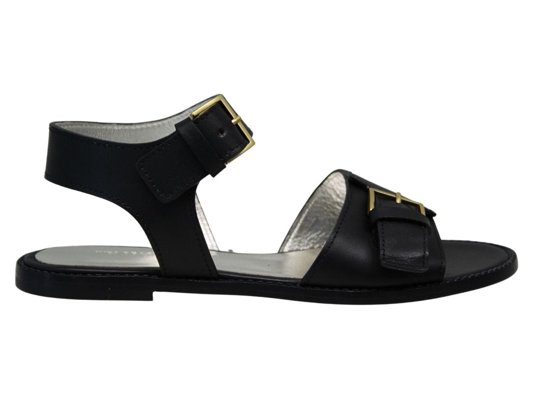 Black buckle sandals