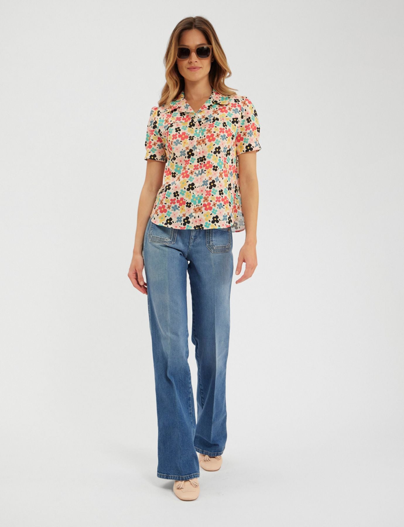 Camisa con estampado de flores Constance