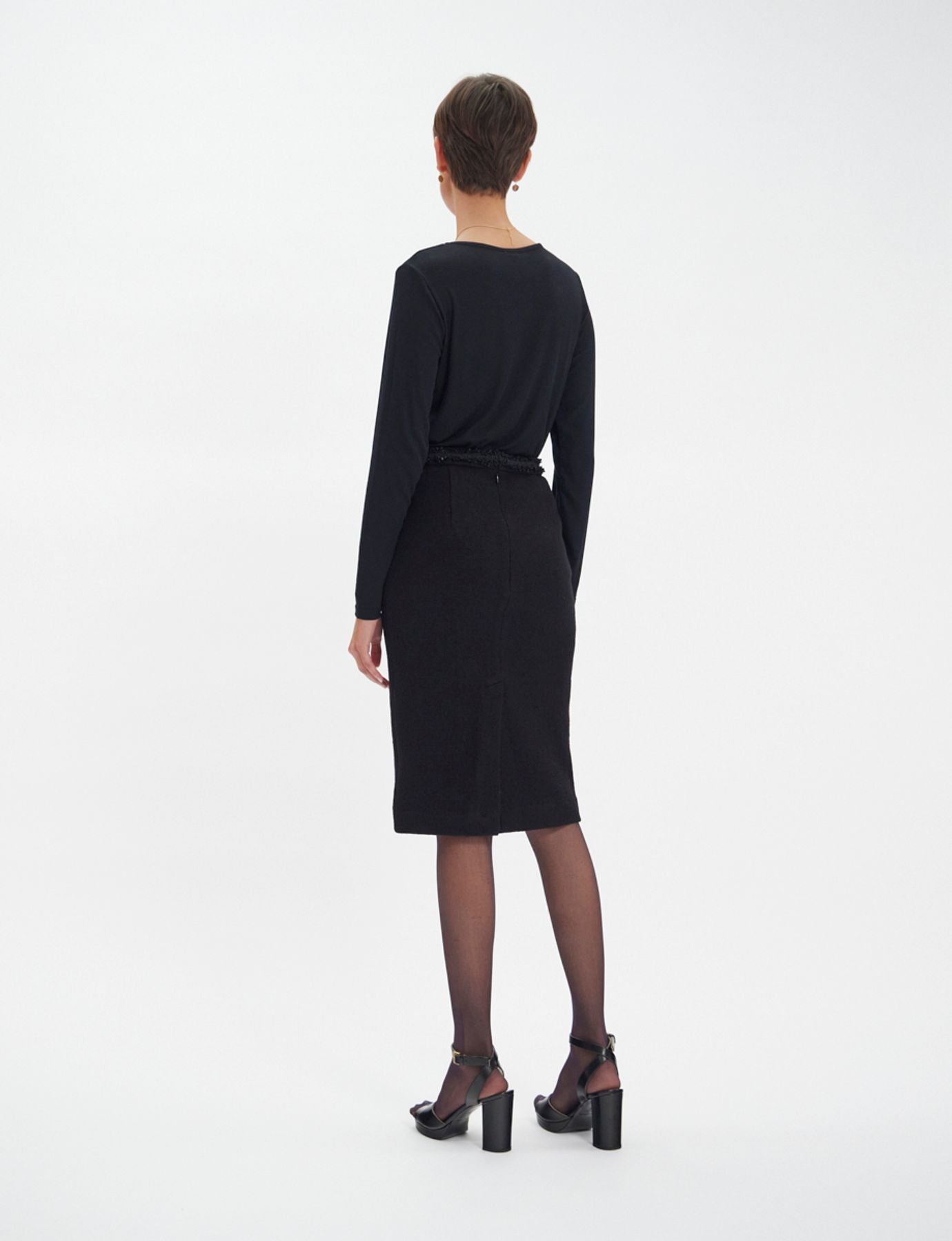 Jupe Gabriela en laine noire
