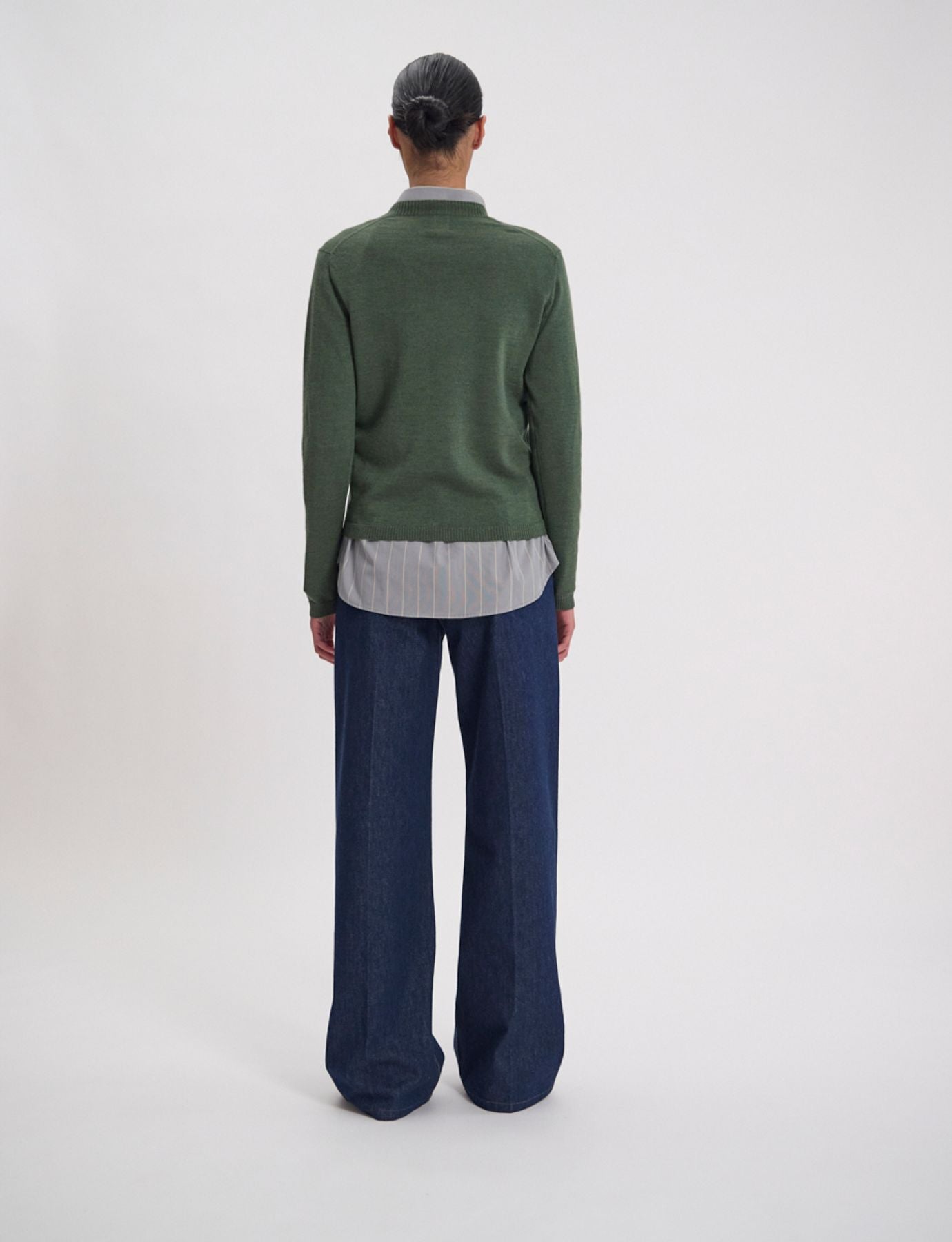 Pull maille fine Morgana, kaki