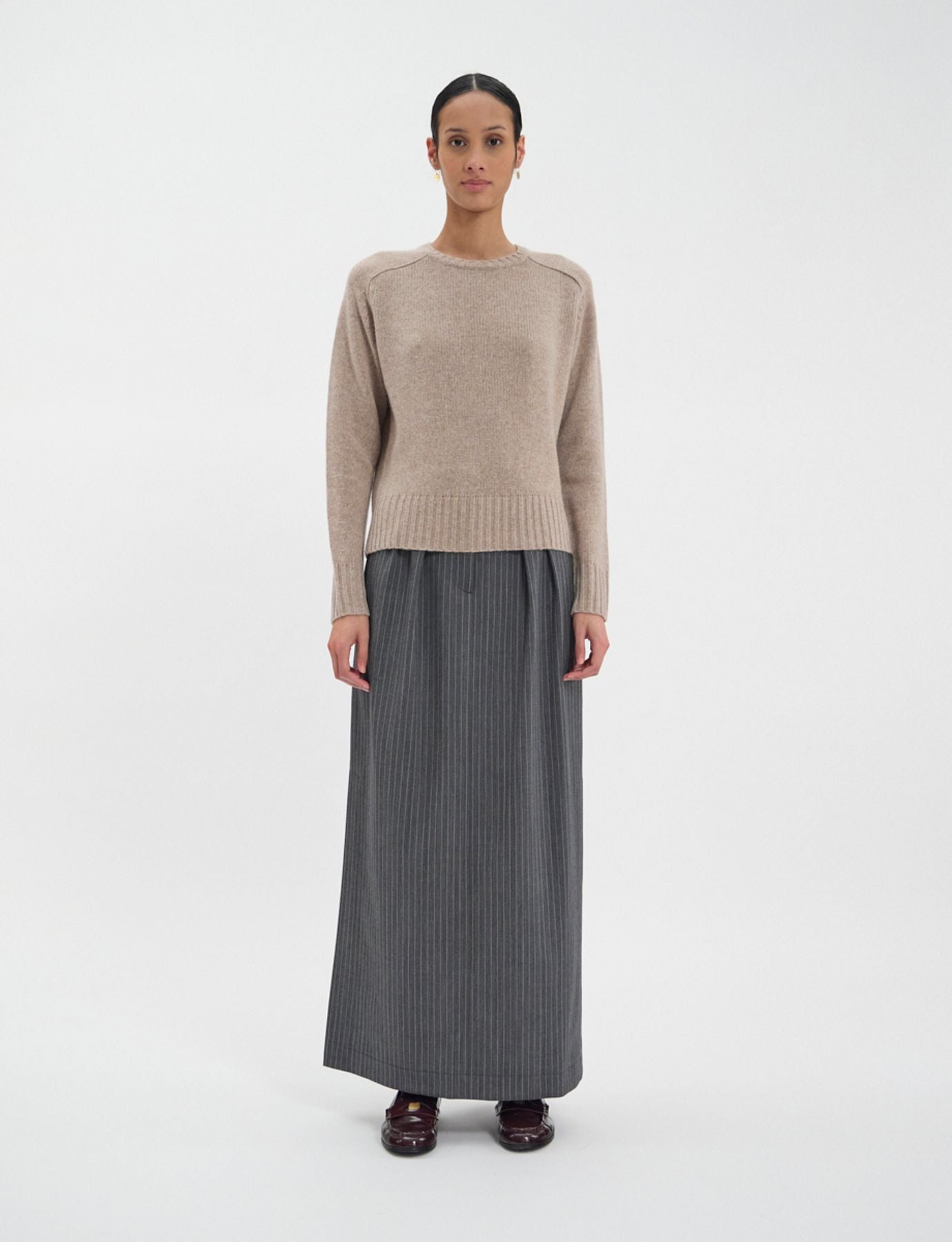 Arthur Pullover aus Wolle und Kaschmir in Beige