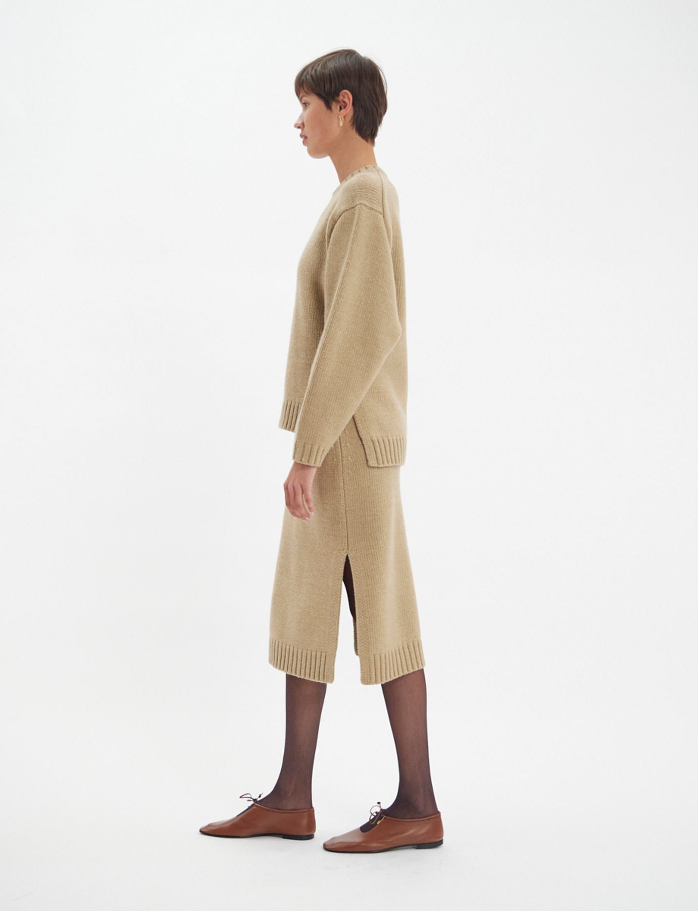 Jersey Paulin de lana camel