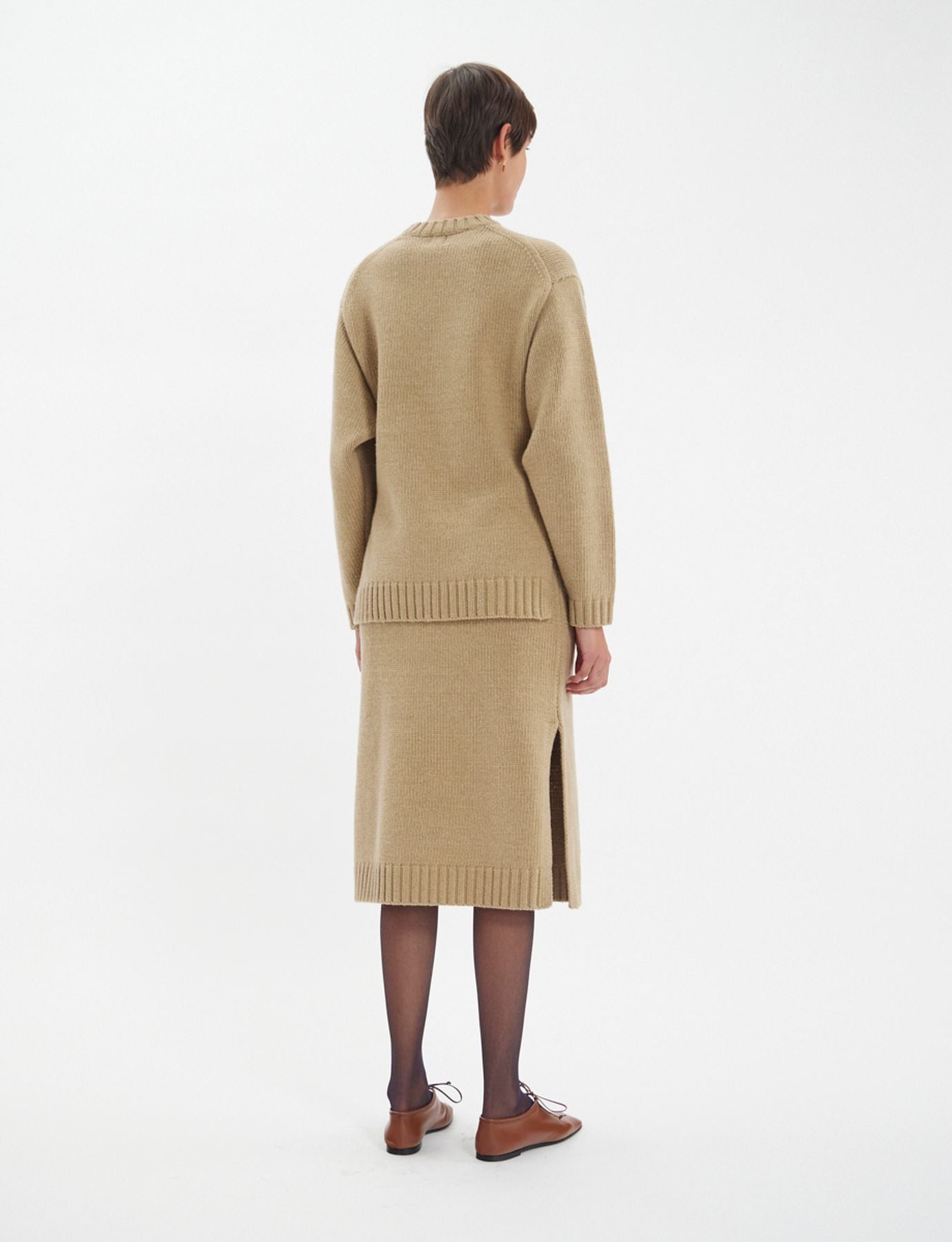 Jersey Paulin de lana camel