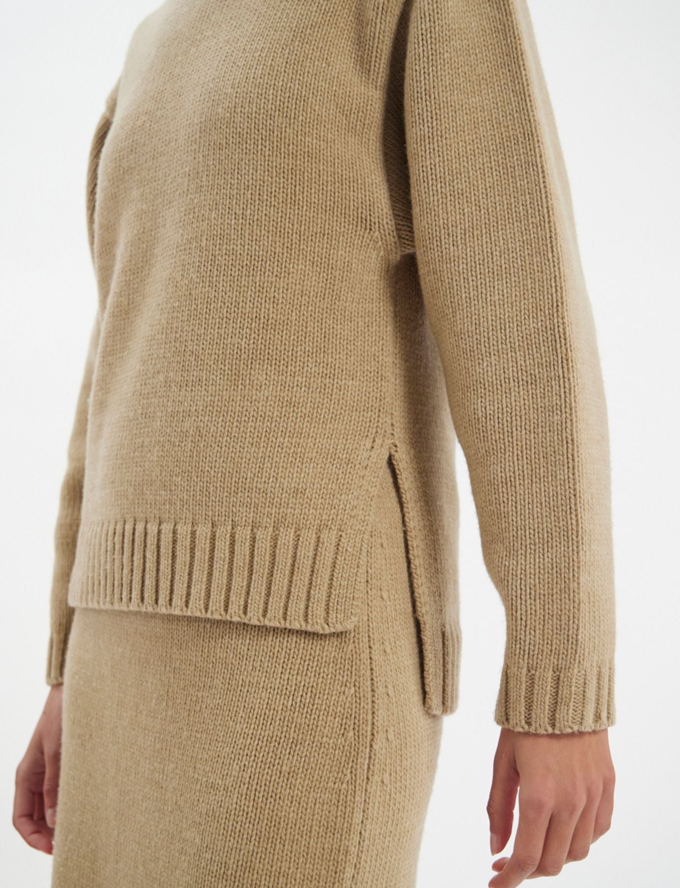 Jersey Paulin de lana camel