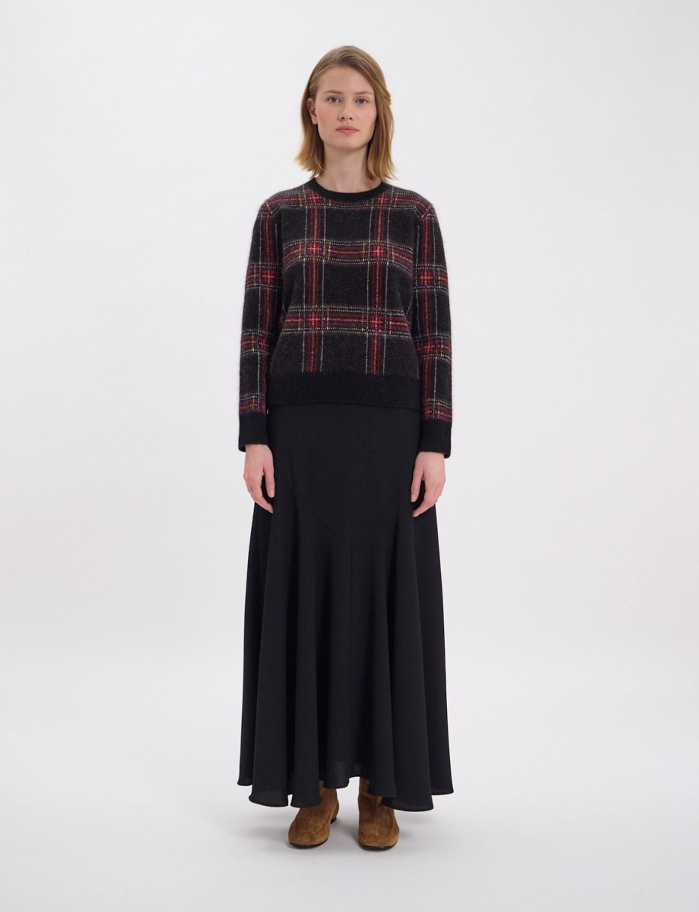 Pull Ulysse motif jacquard noir
