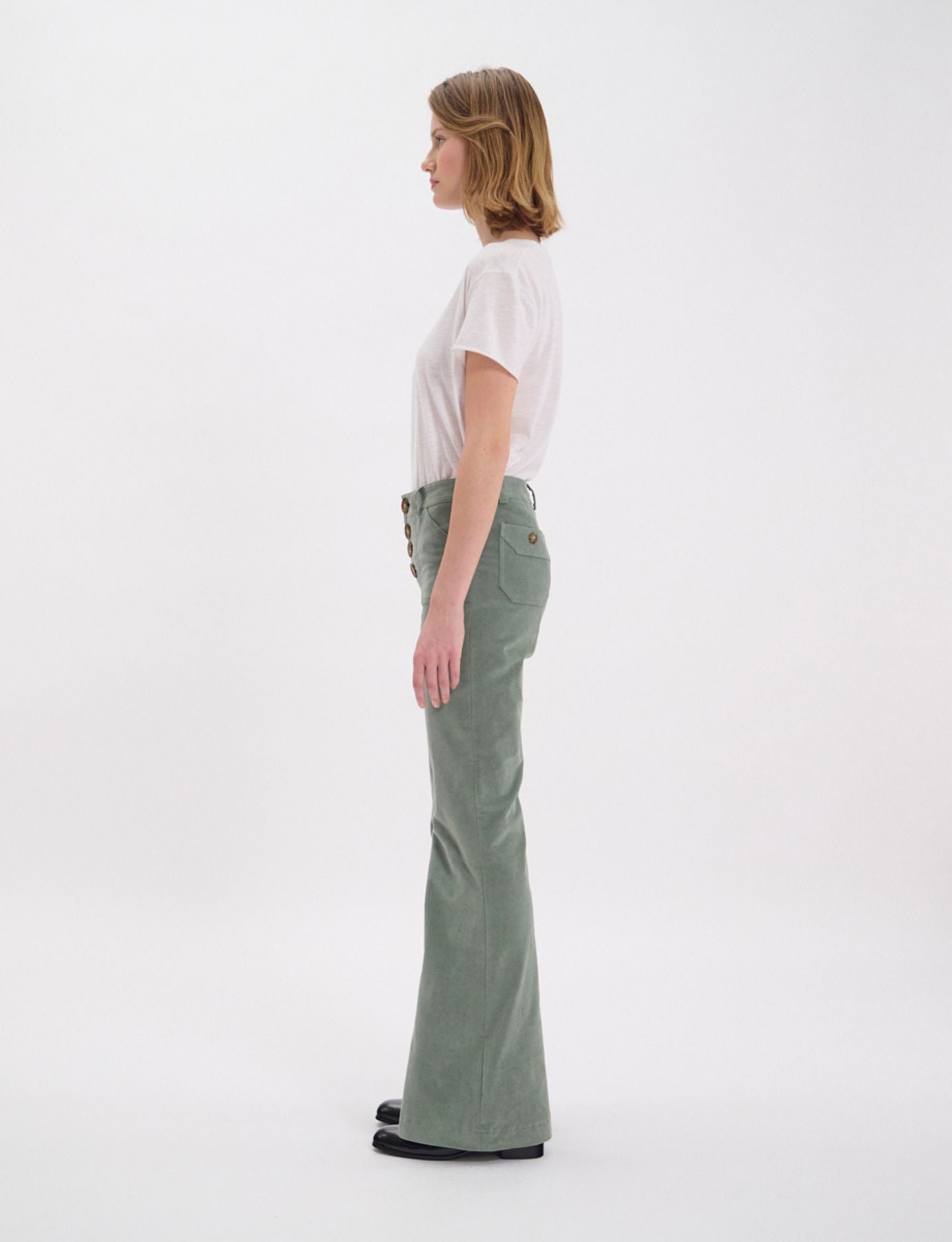 Pantalon Charlotte Vert-amande