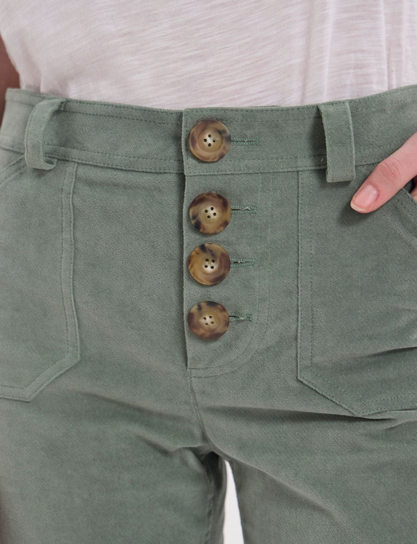 Pantalon Charlotte Vert-amande