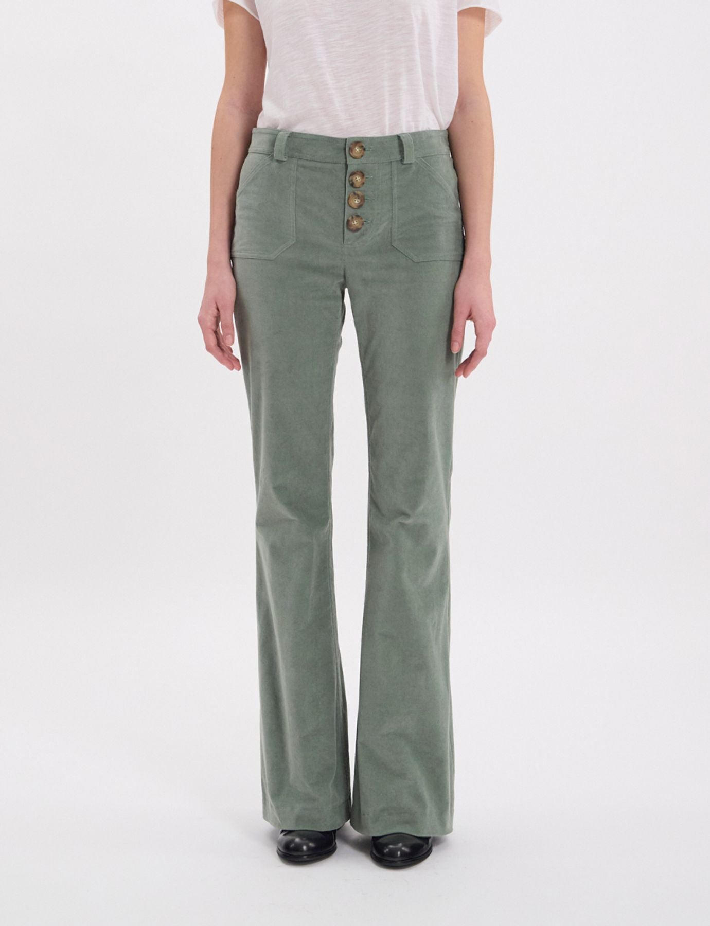 Pantalon Charlotte Vert-amande