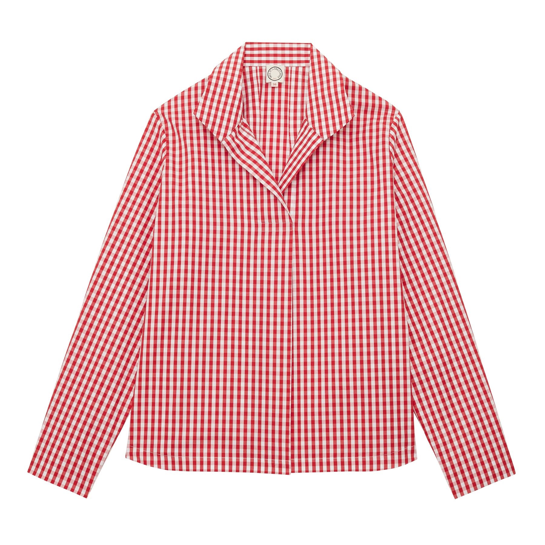 Top Noa à carreaux vichy rouge et blanc