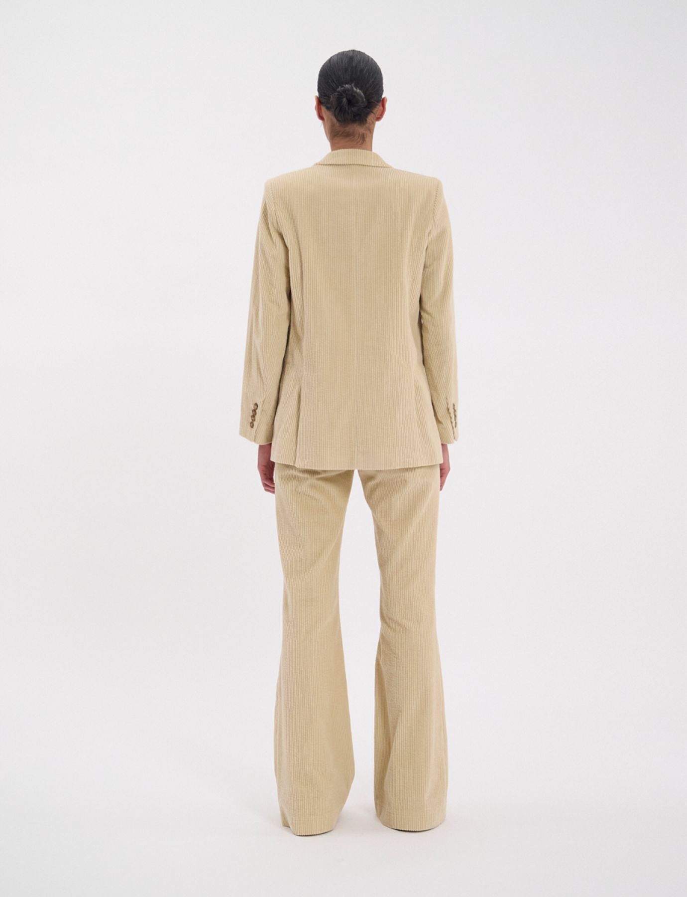 Veste Bruna en velours grosse côte crème