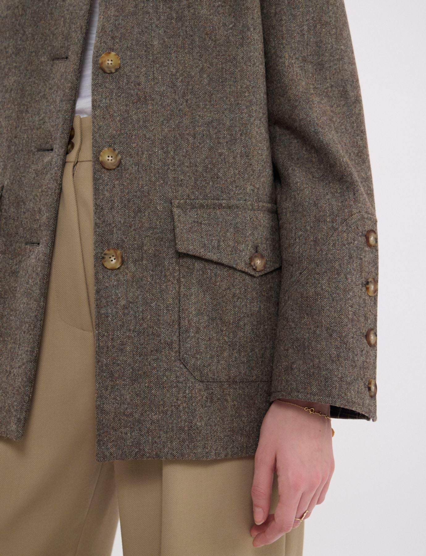 Jil mottled green wool jacket