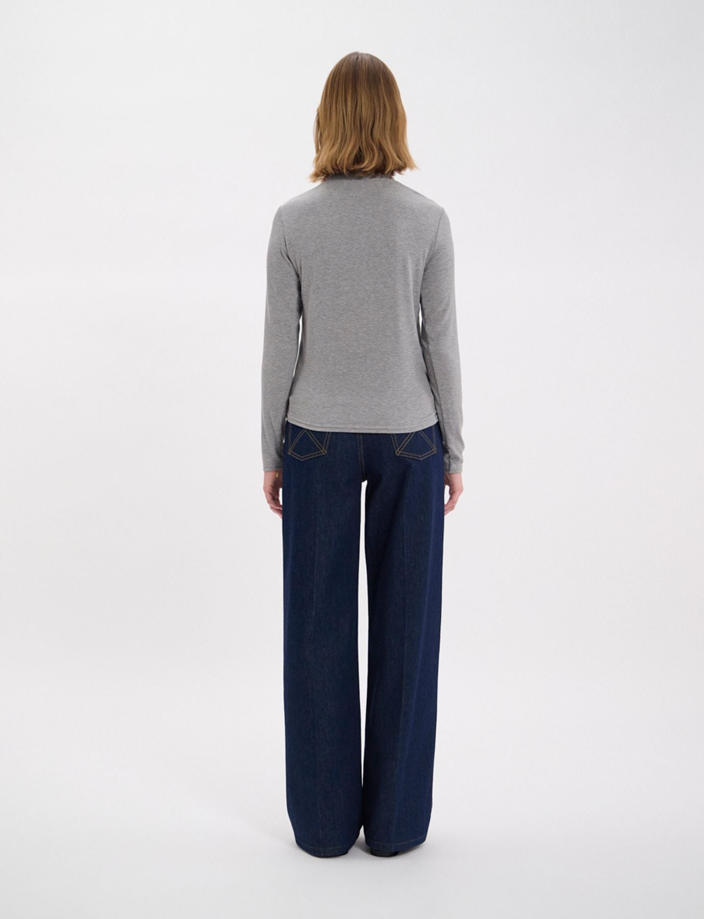 Tee shirt à col roulé Matthieu gris