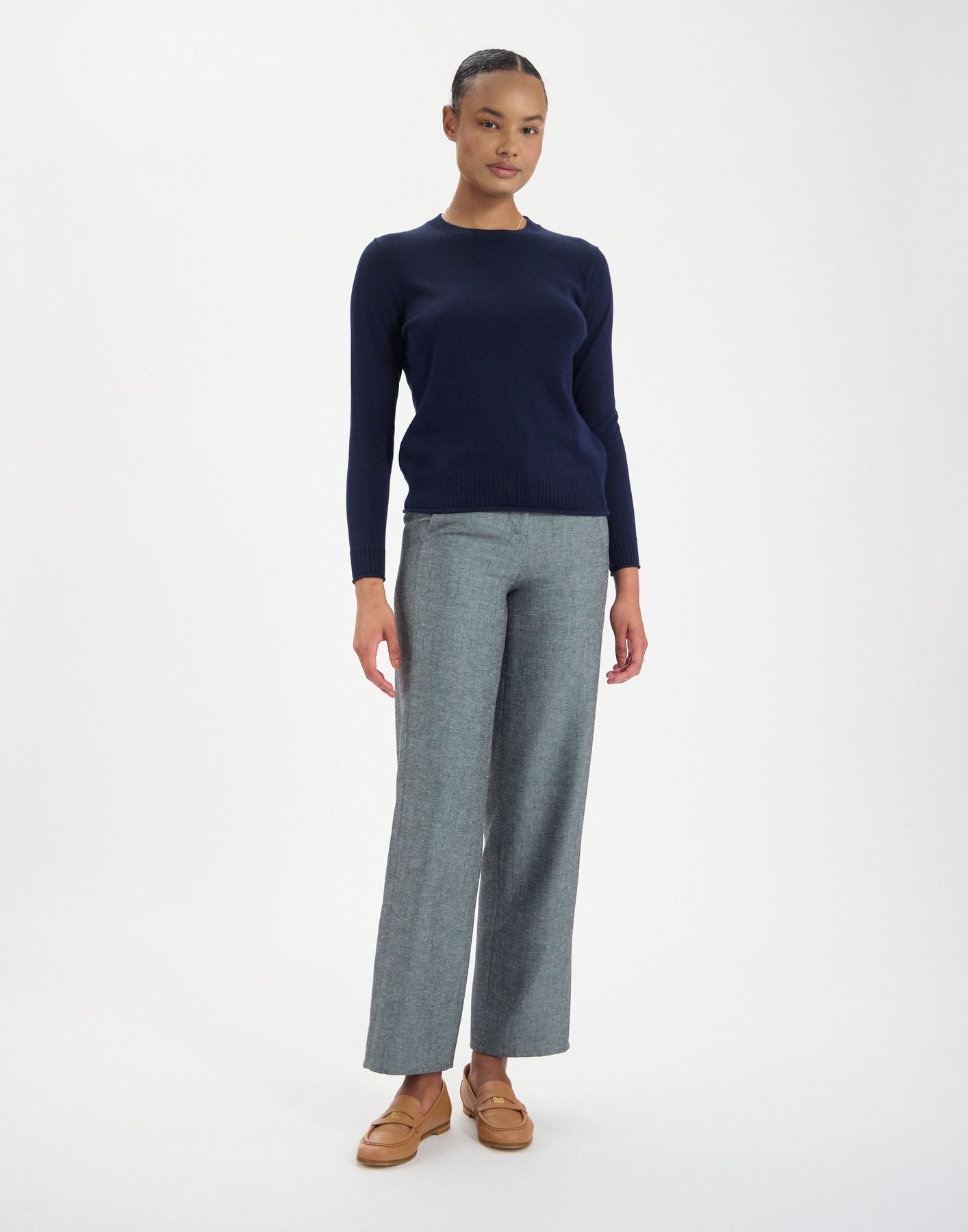 Pull Angelica en coton marine