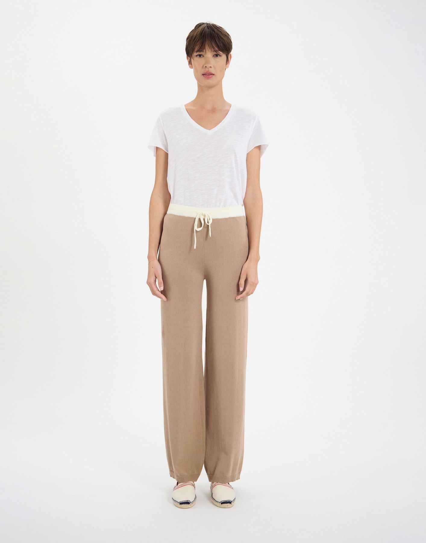 Pantalones John de algodón beige