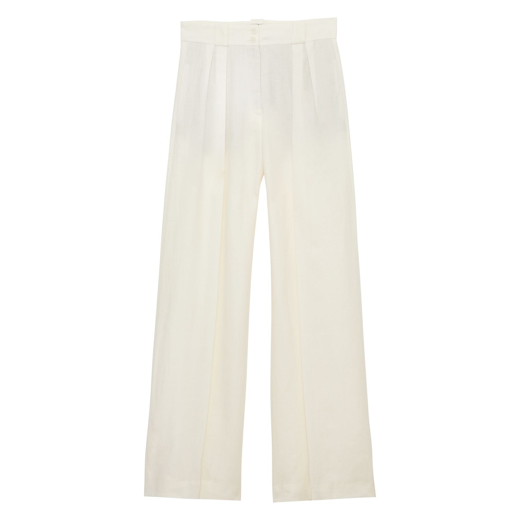 Pantalón Marlène de lino blanco