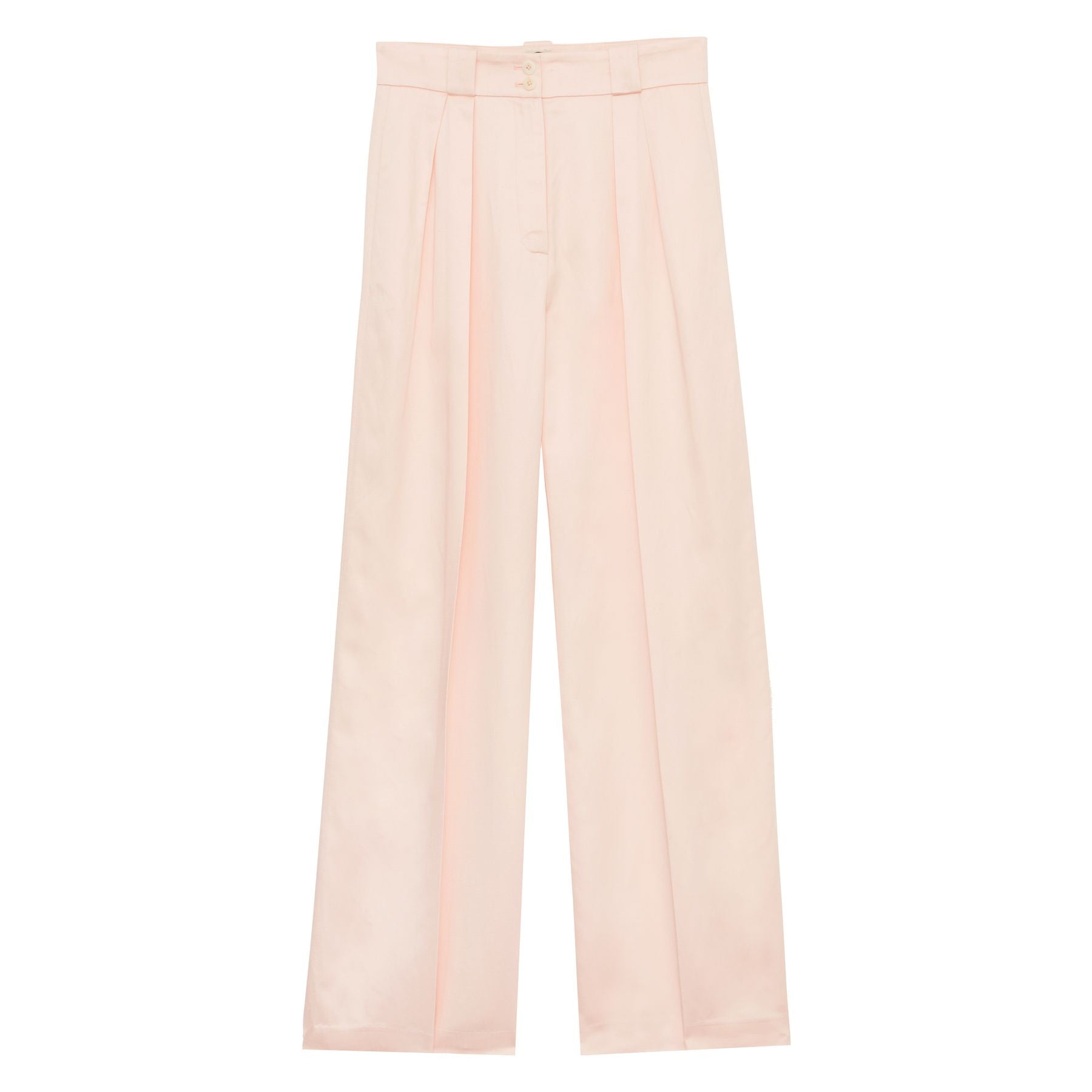 Pantalón Marlène en mezcla de lino rosa pálido