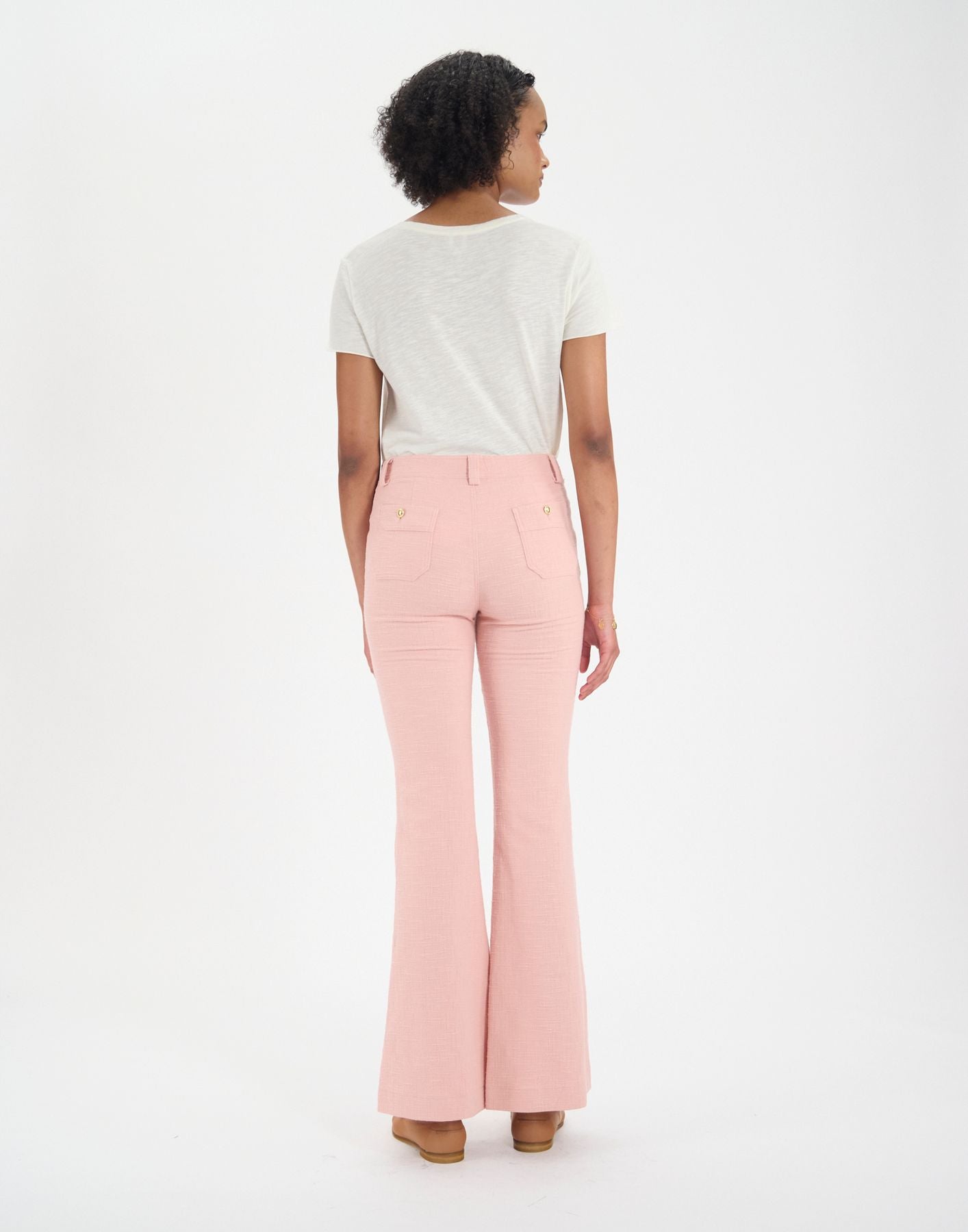 Pantalones de algodón rosa Charlotte