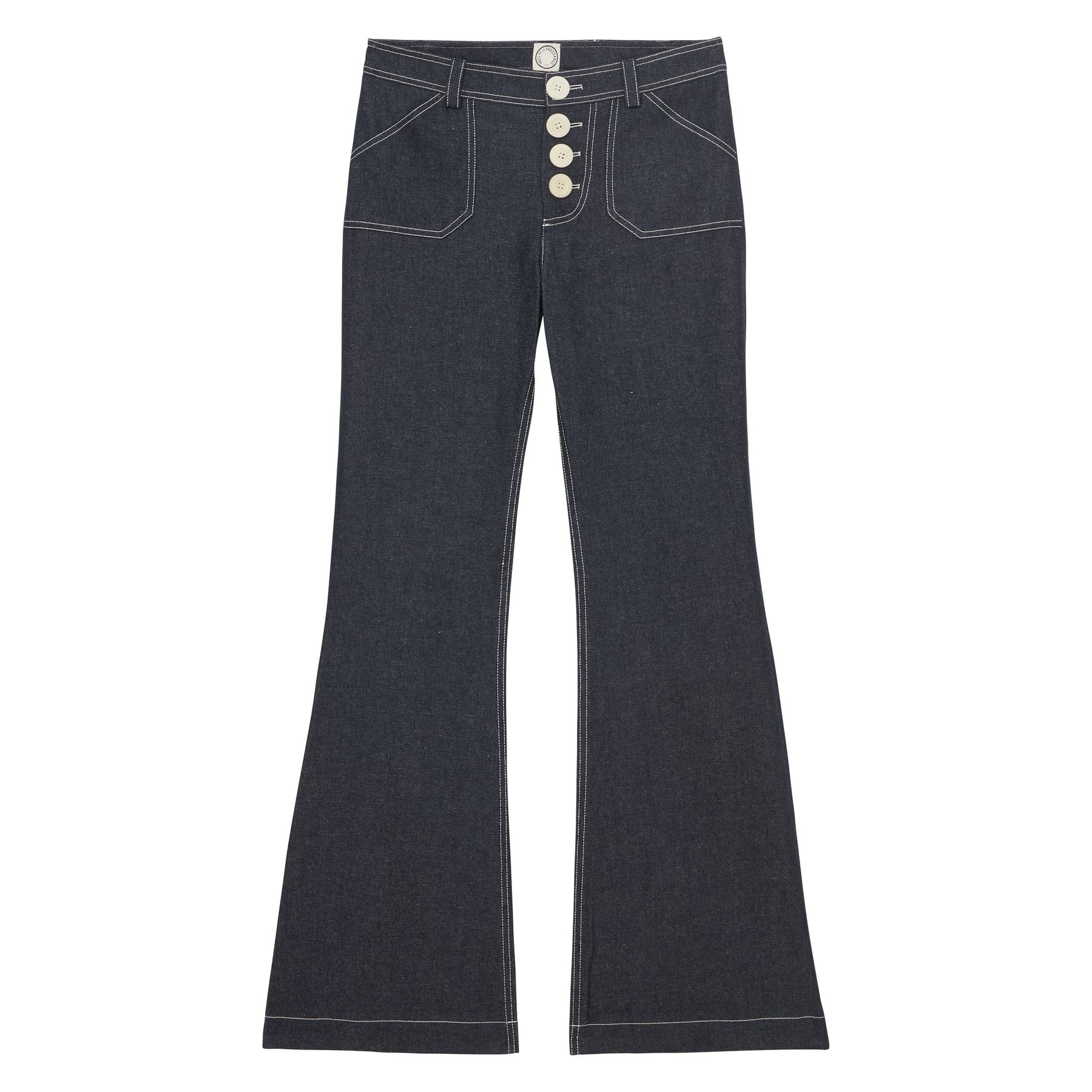 Pantalon Charlotte en coton marine