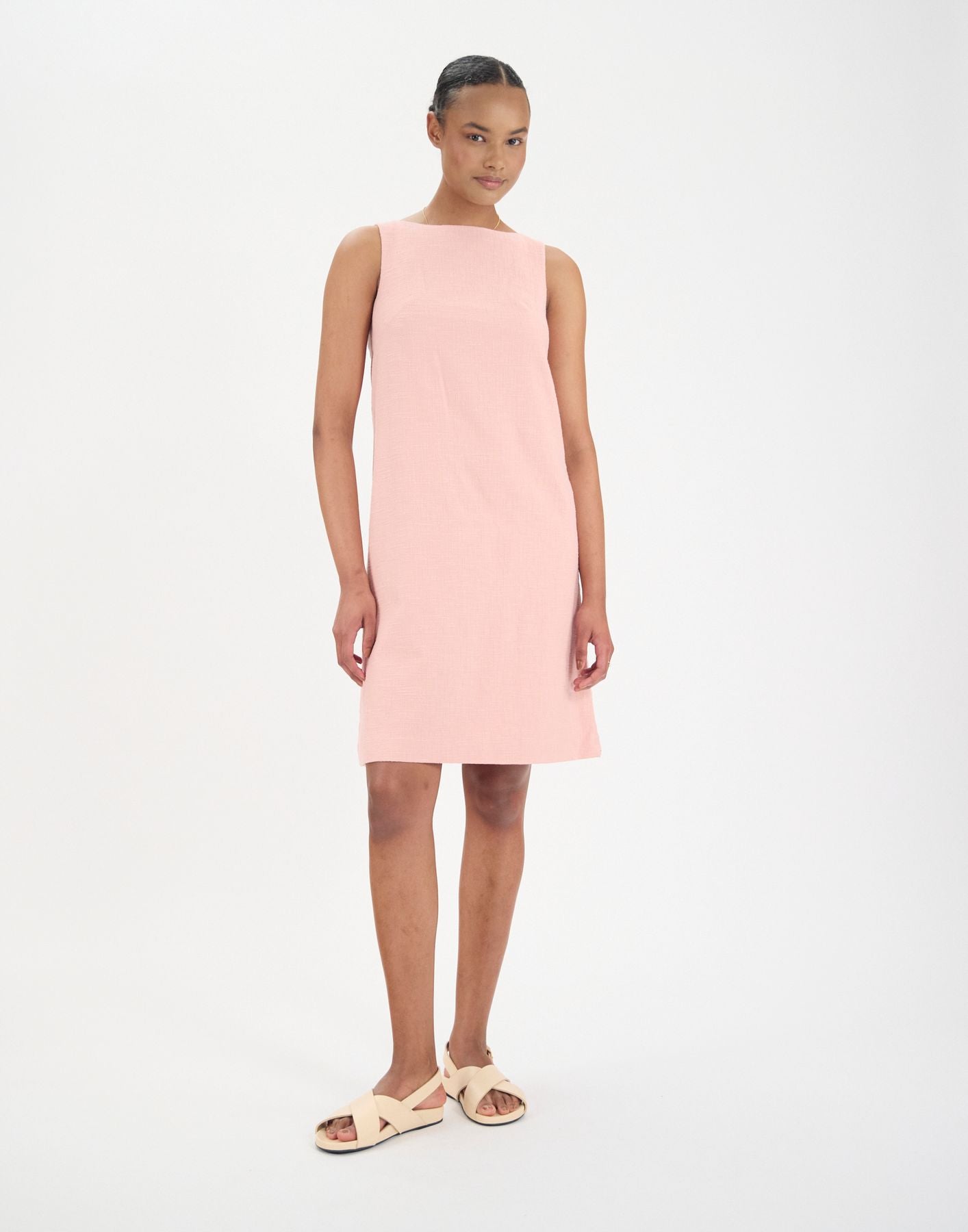 Vestido Madeleine de algodón rosa