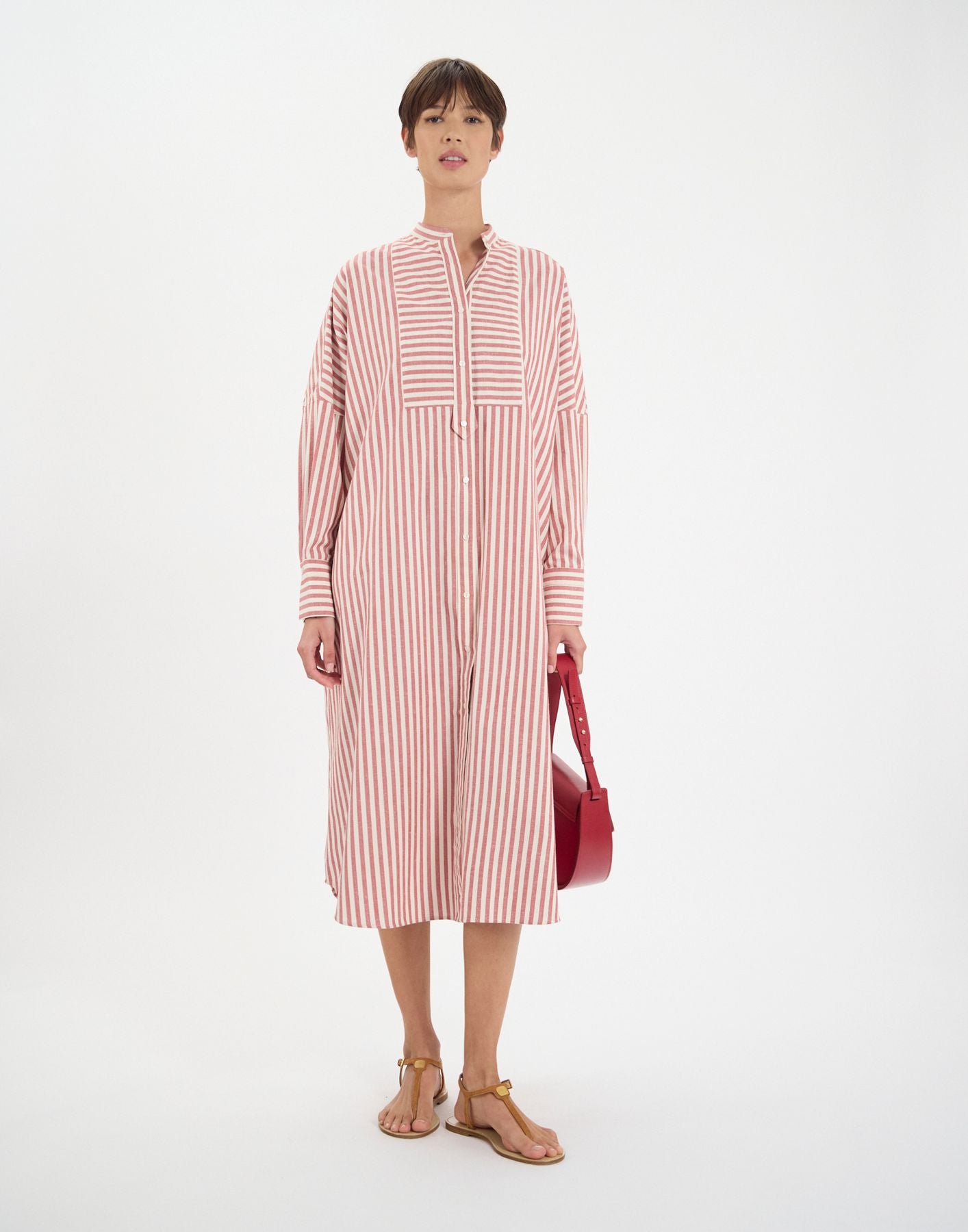 Robe Boy à rayures rouges en coton