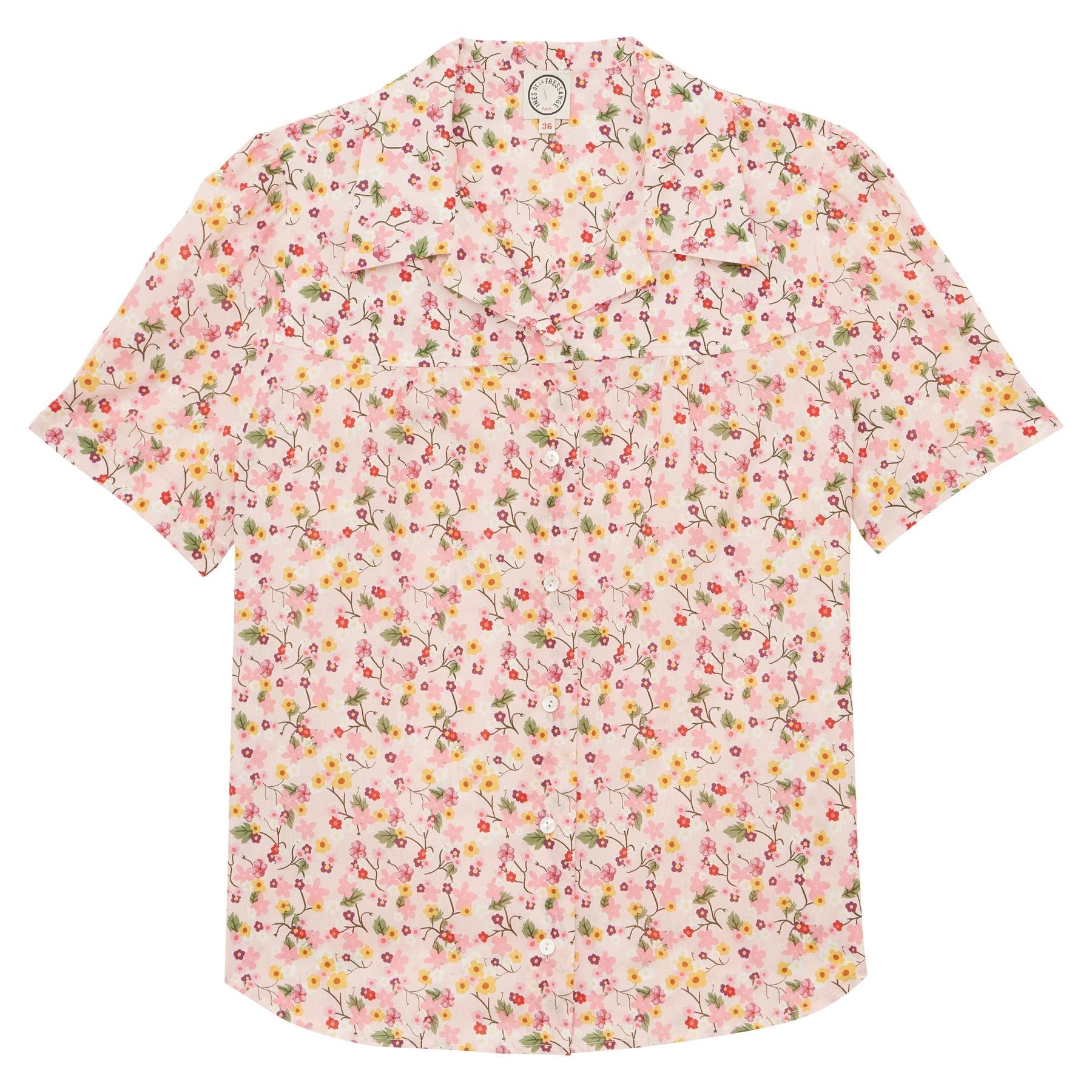 Chemise Constance en coton à fleurs