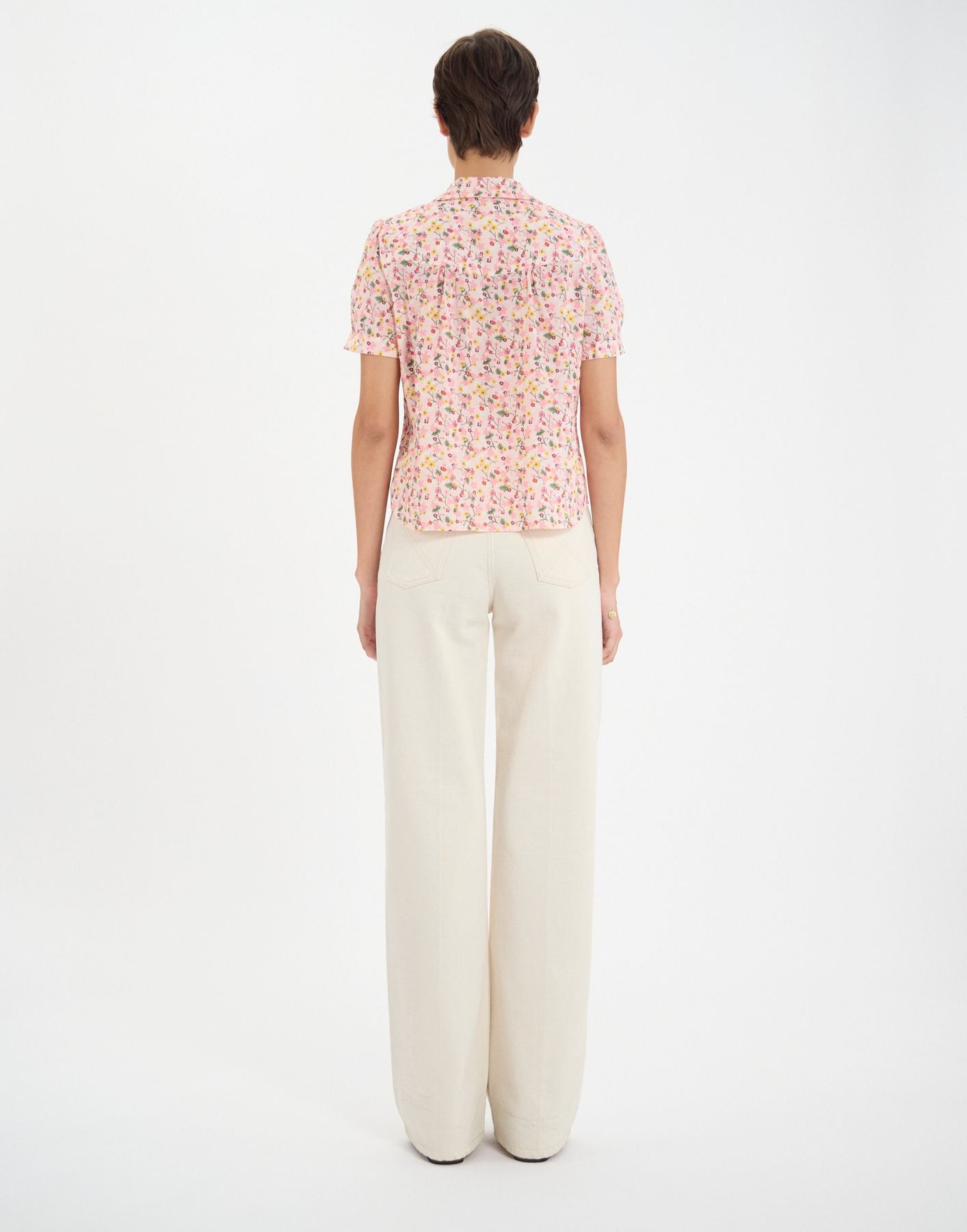 Chemise Constance en coton à fleurs