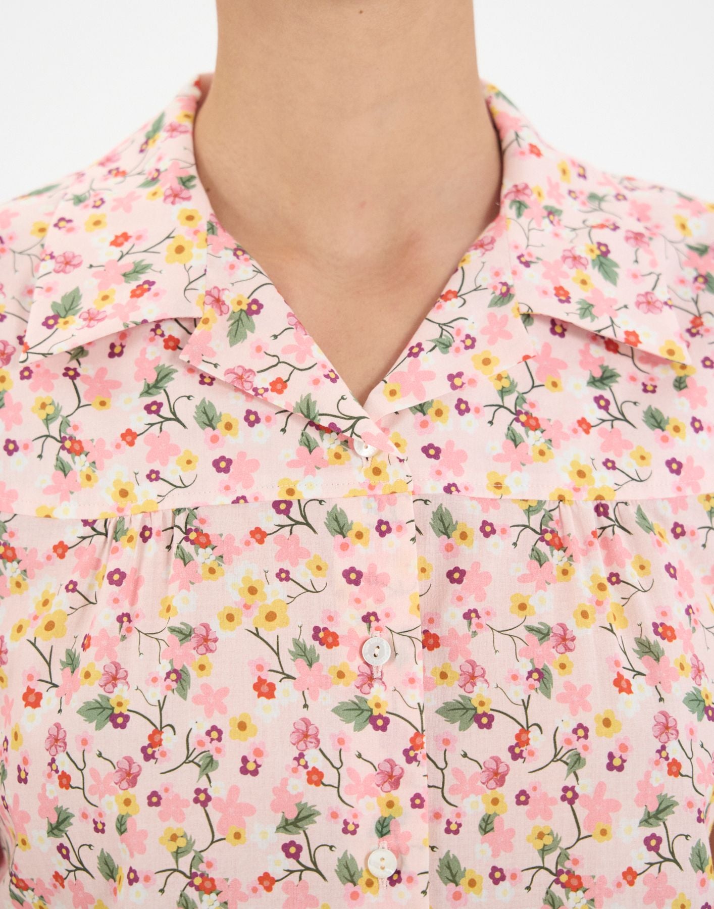 Chemise Constance en coton à fleurs
