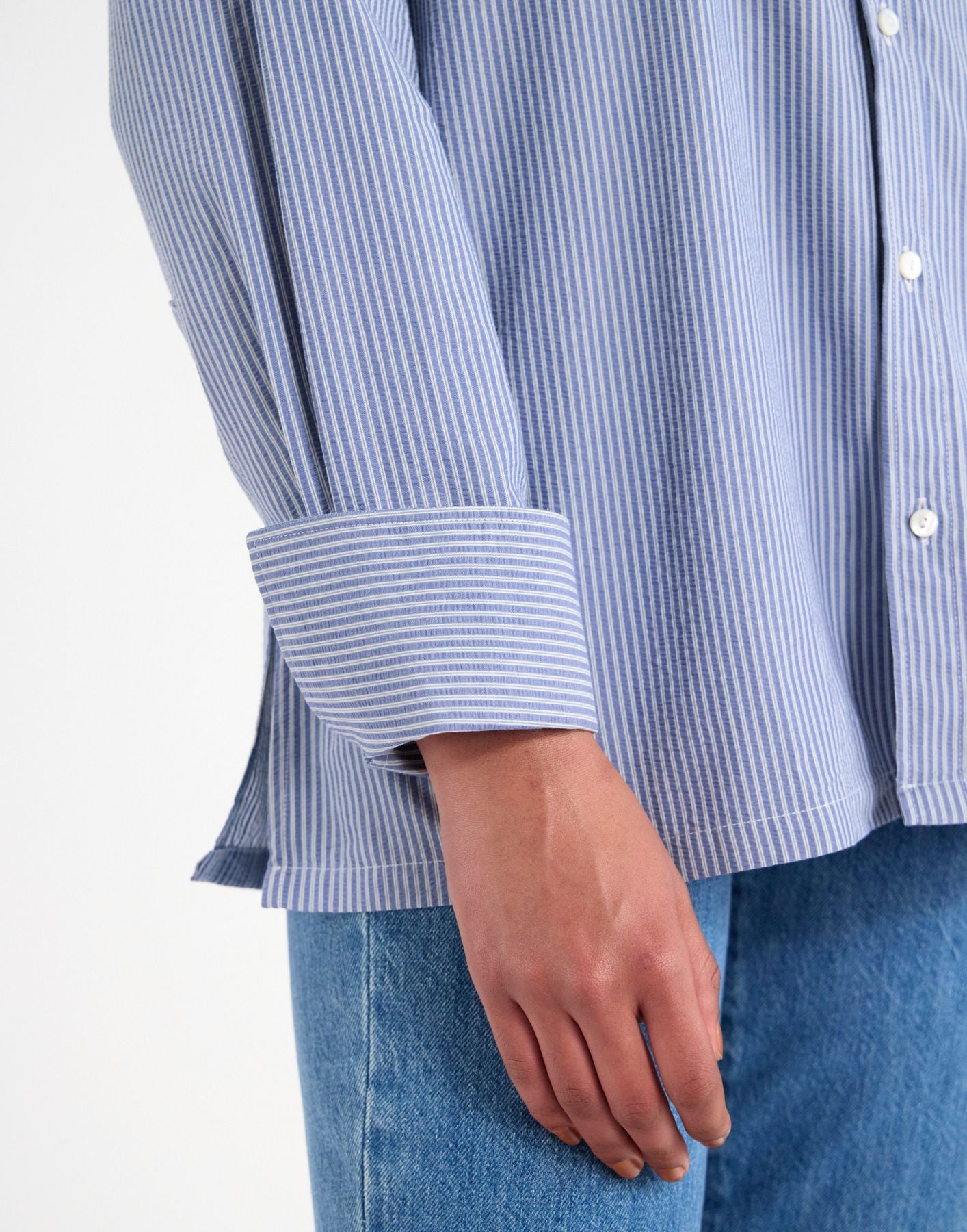 Chemise Nova en coton bleue