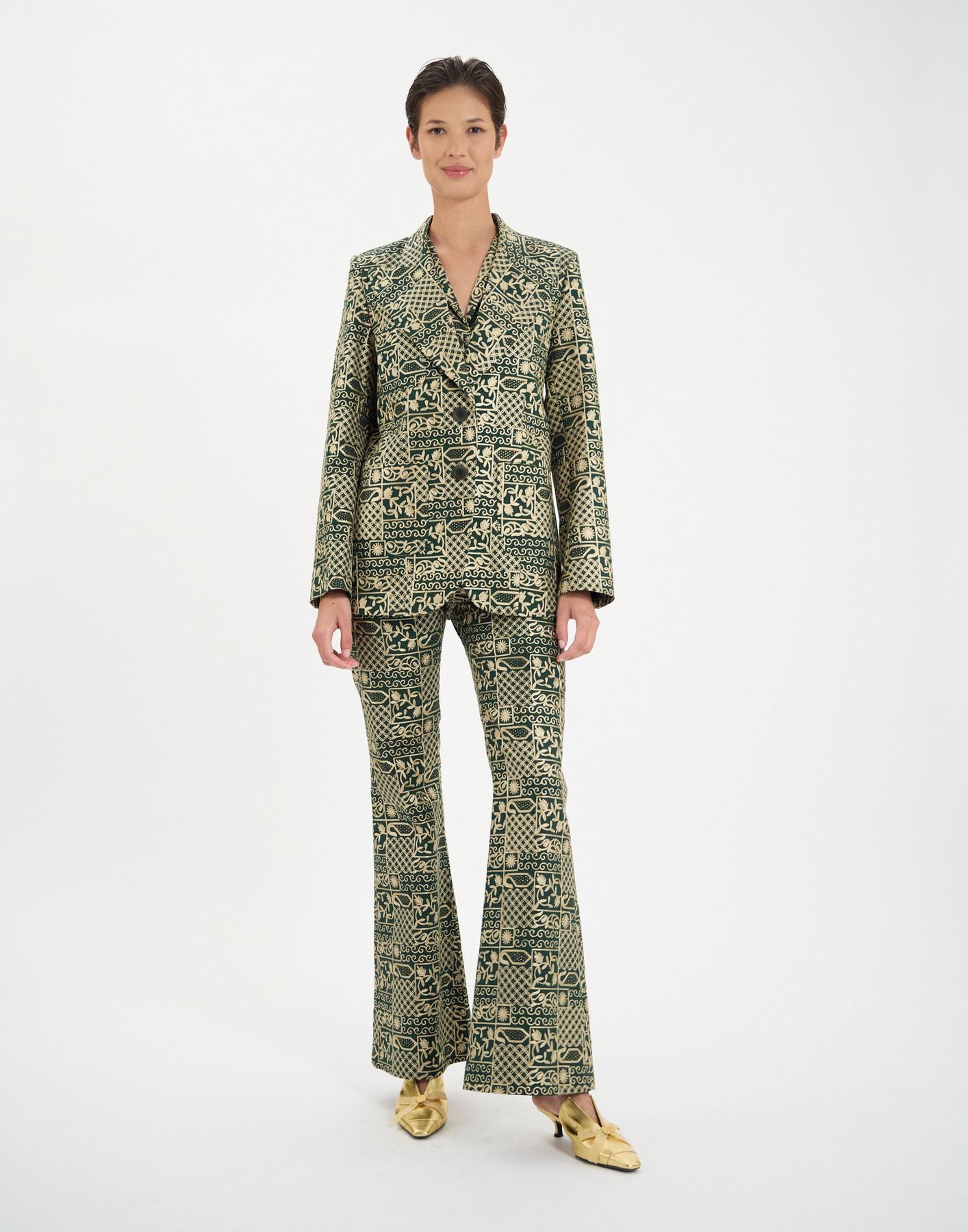 Veste Thadée brodée verte
