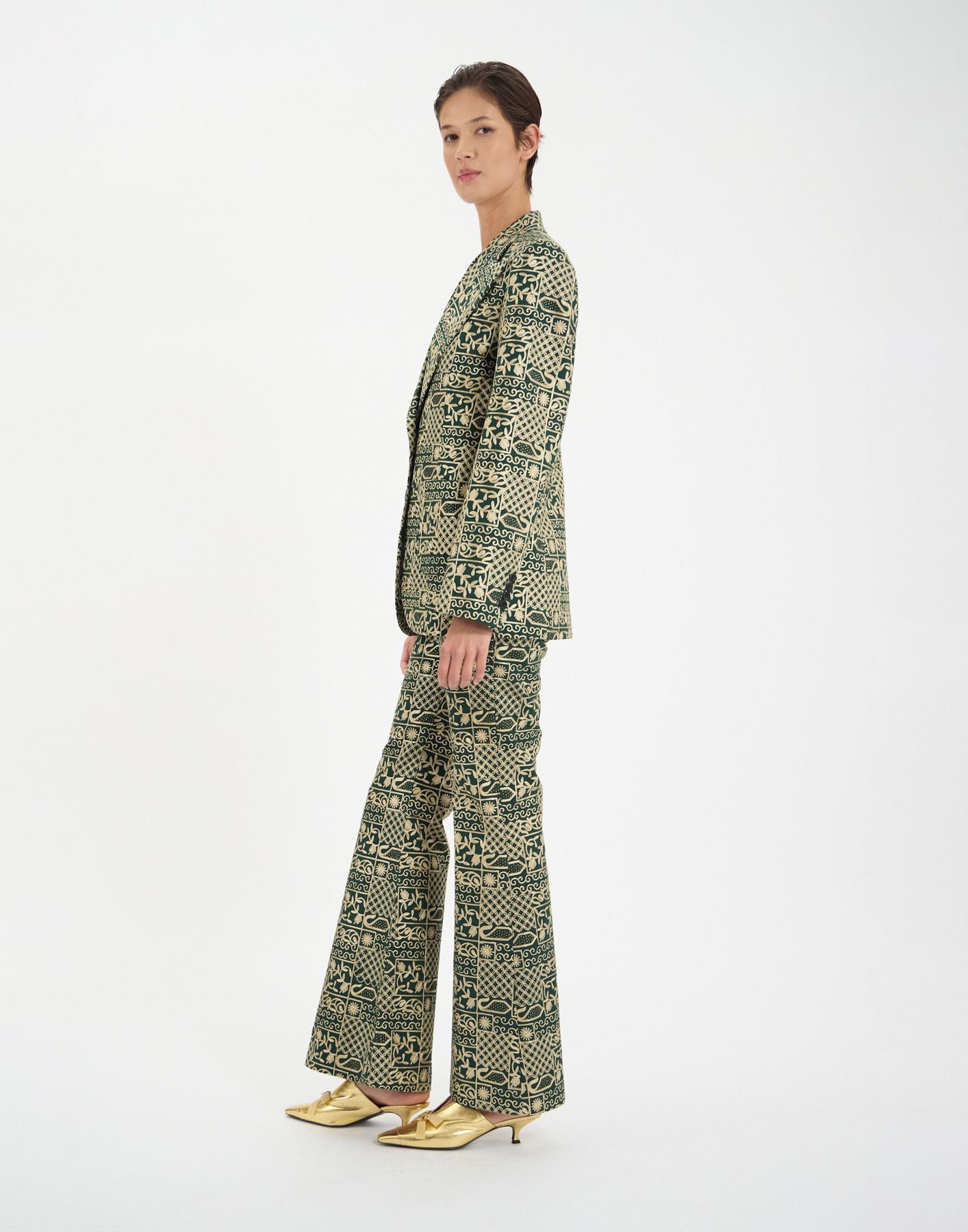 Veste Thadée brodée verte