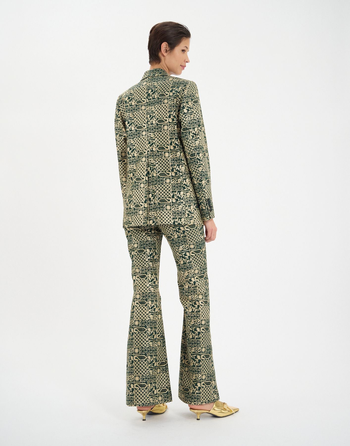 Veste Thadée brodée verte