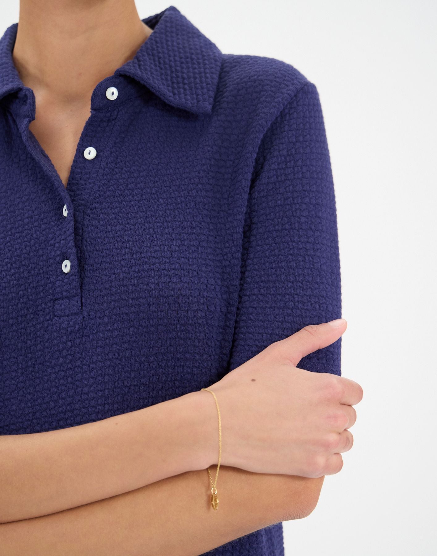 Polo Bryan en coton marine
