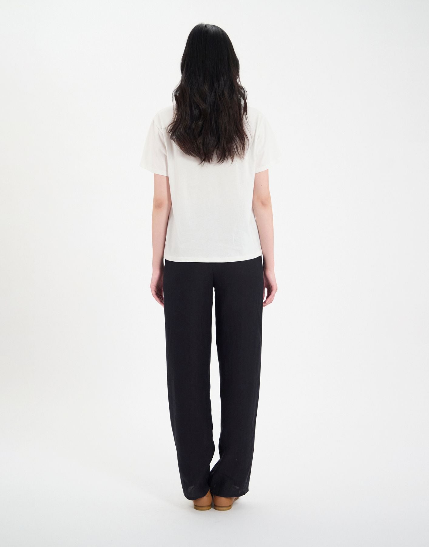 Top bianco Maxence in cotone organico stampato rosso