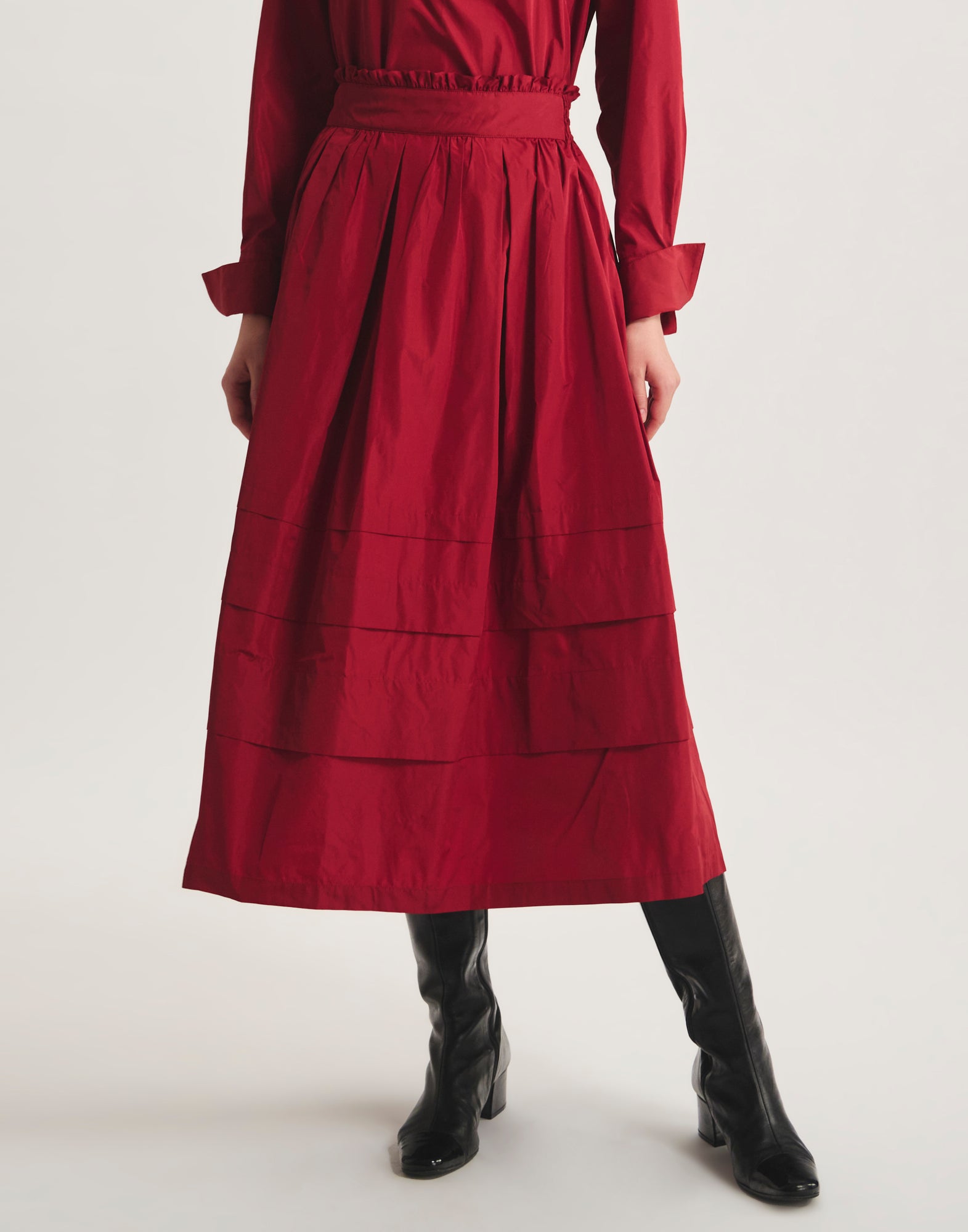Héloïse long skirt in taffeta