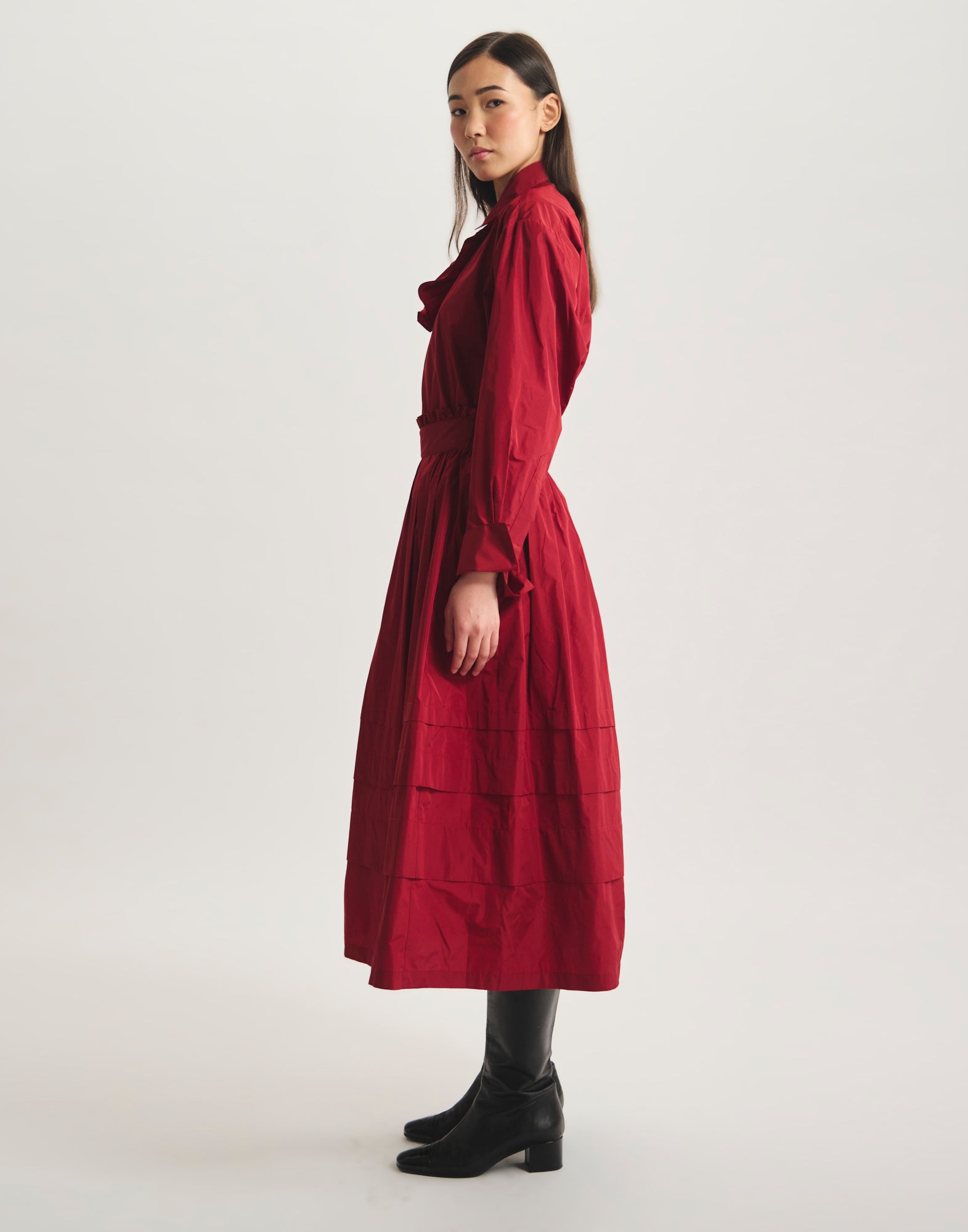Héloïse long skirt in taffeta