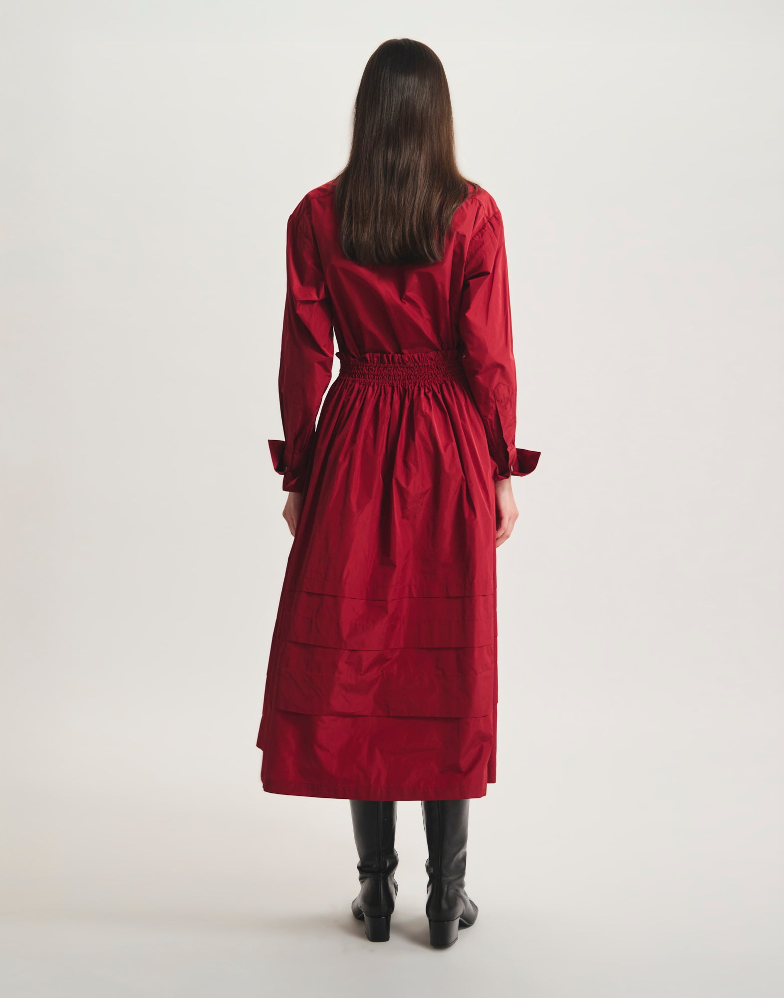 Héloïse long skirt in taffeta