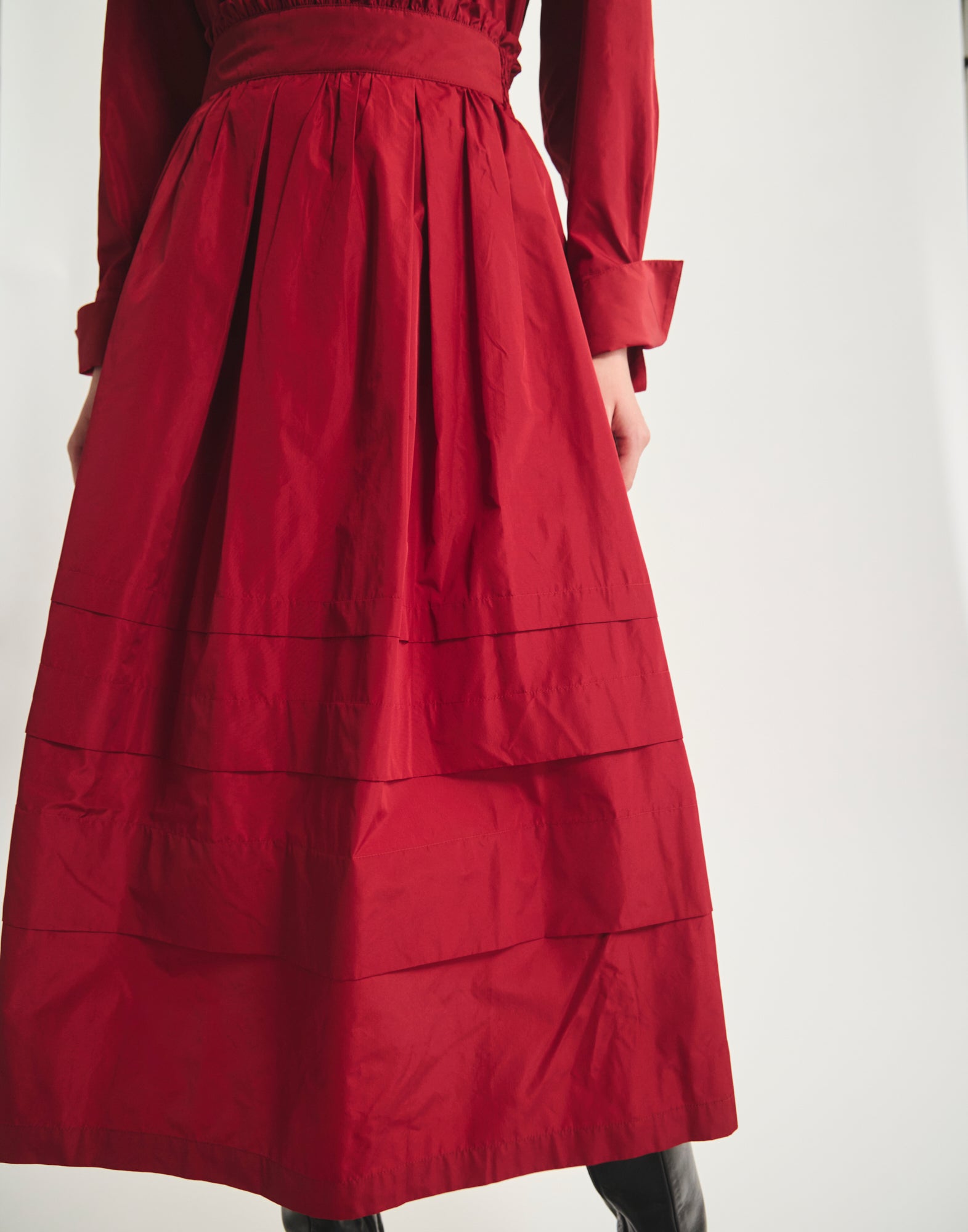 Héloïse long skirt in taffeta