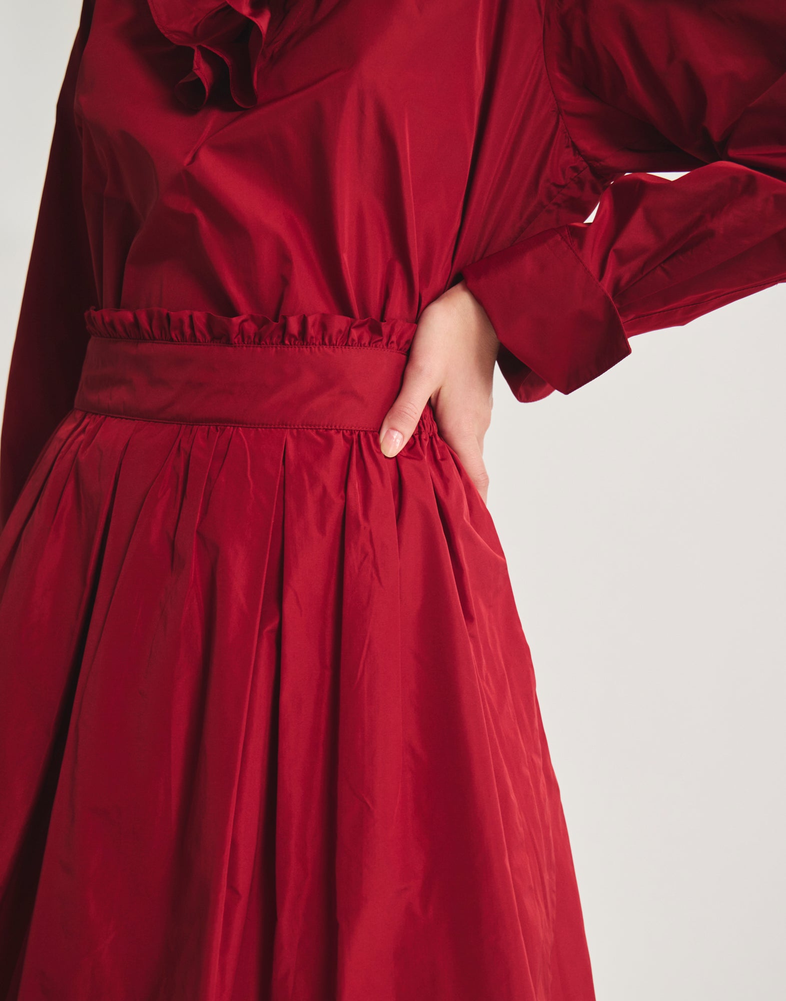 Héloïse long skirt in taffeta