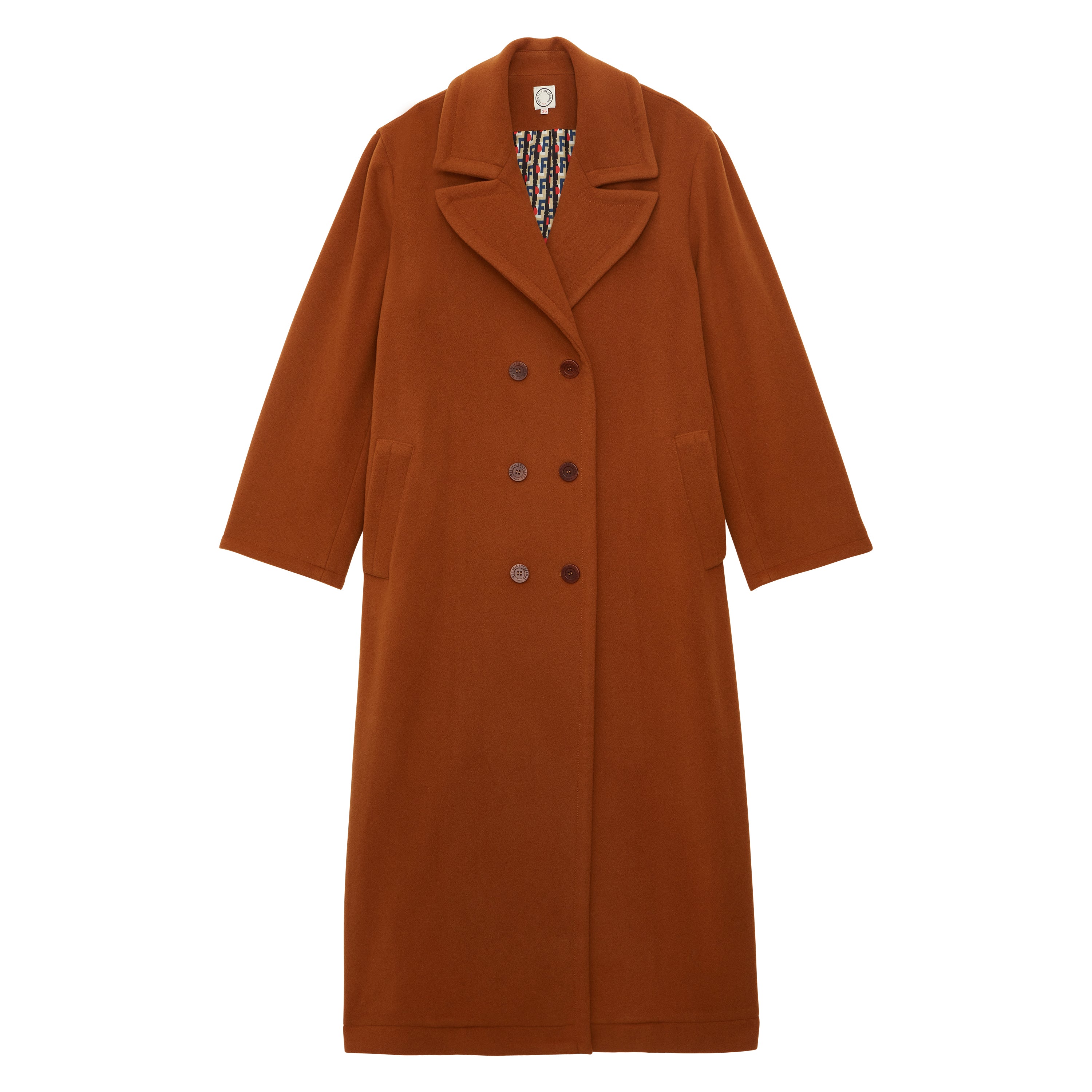 Denise coat in herringbone wool-blend