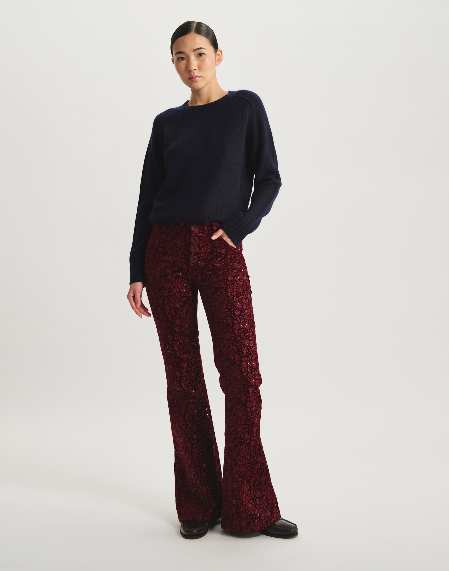 Pantalon Charlotte brodé