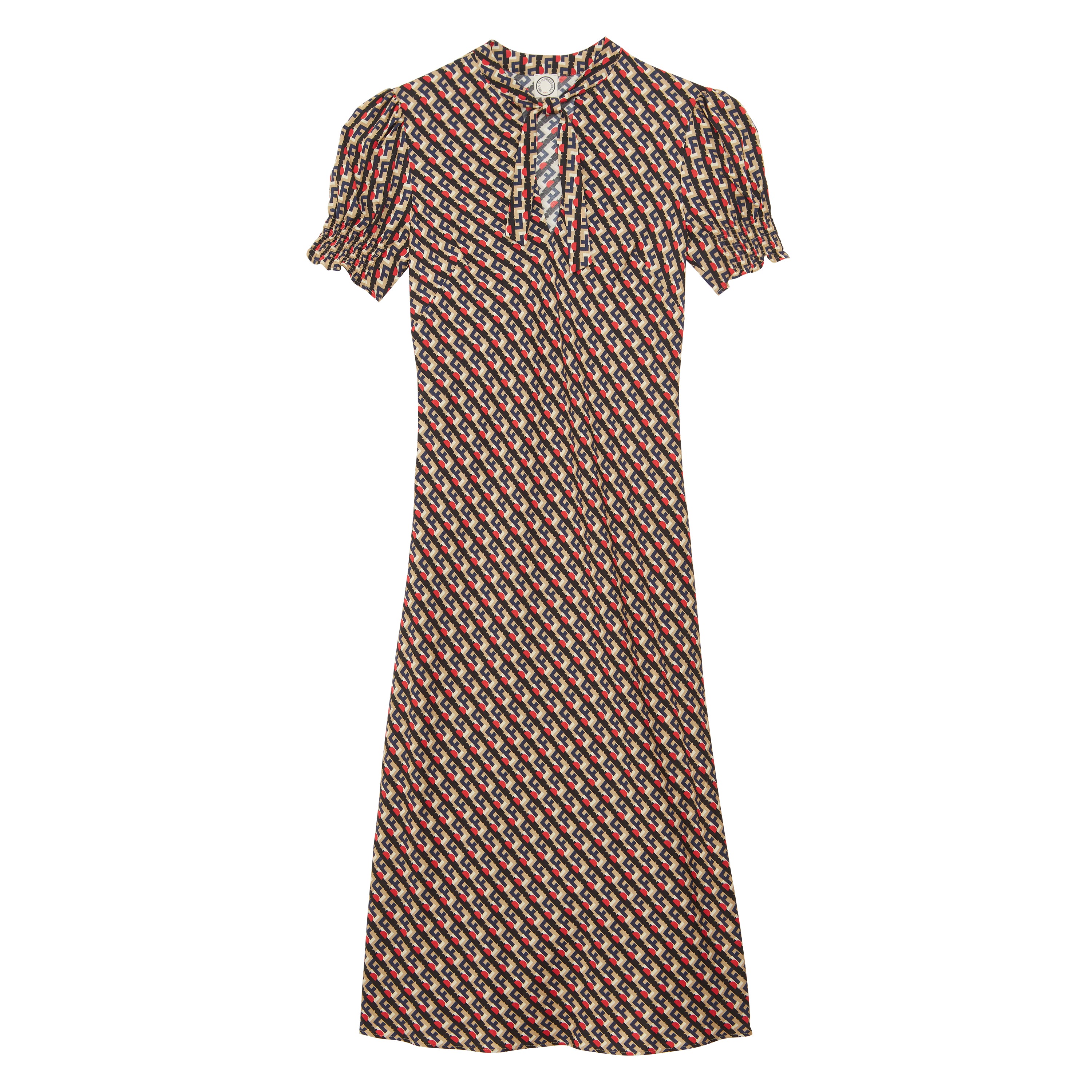 Kleid Cerise aus Viskose mit Blumenprint