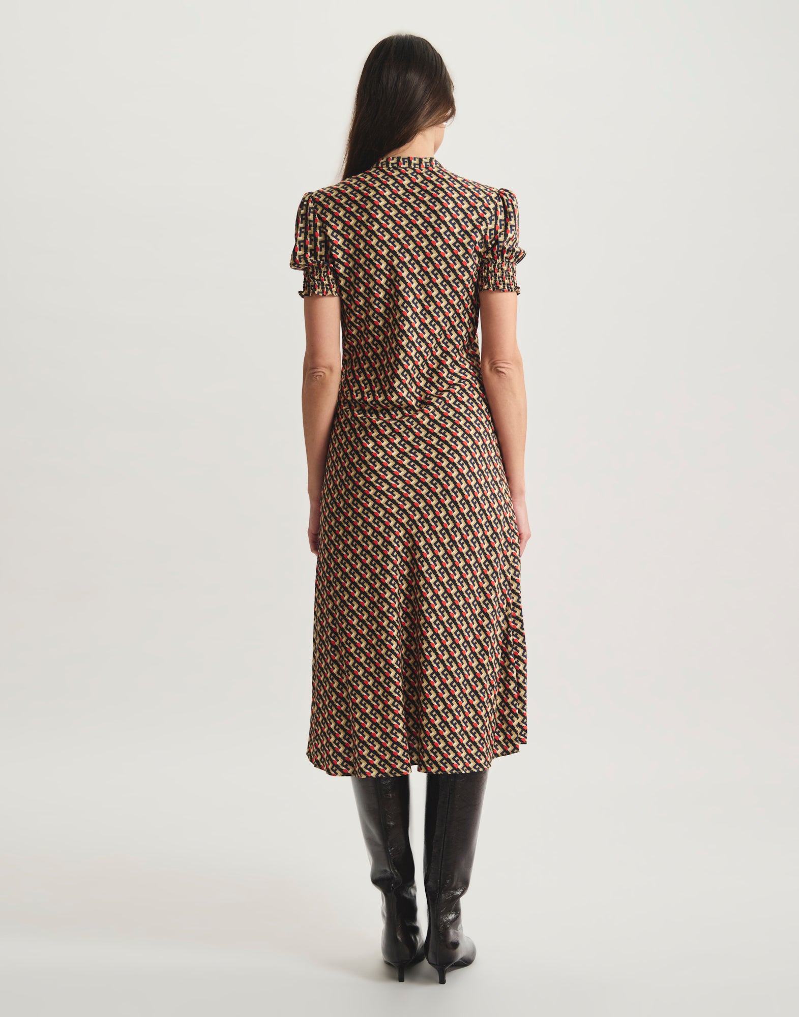 Kleid Cerise aus Viskose mit Blumenprint