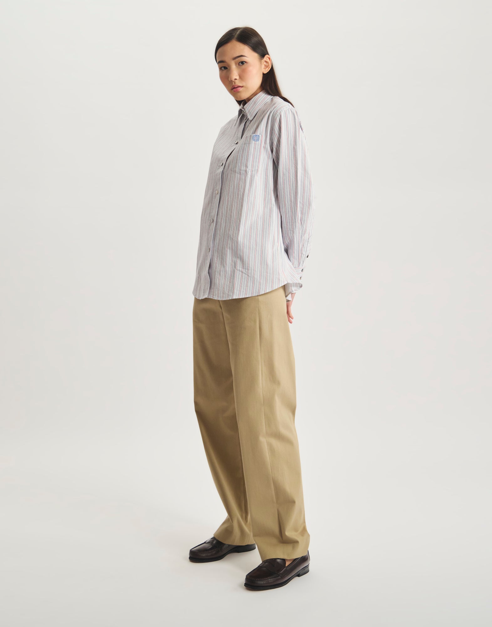 Camicia a righe in cotone Maureen