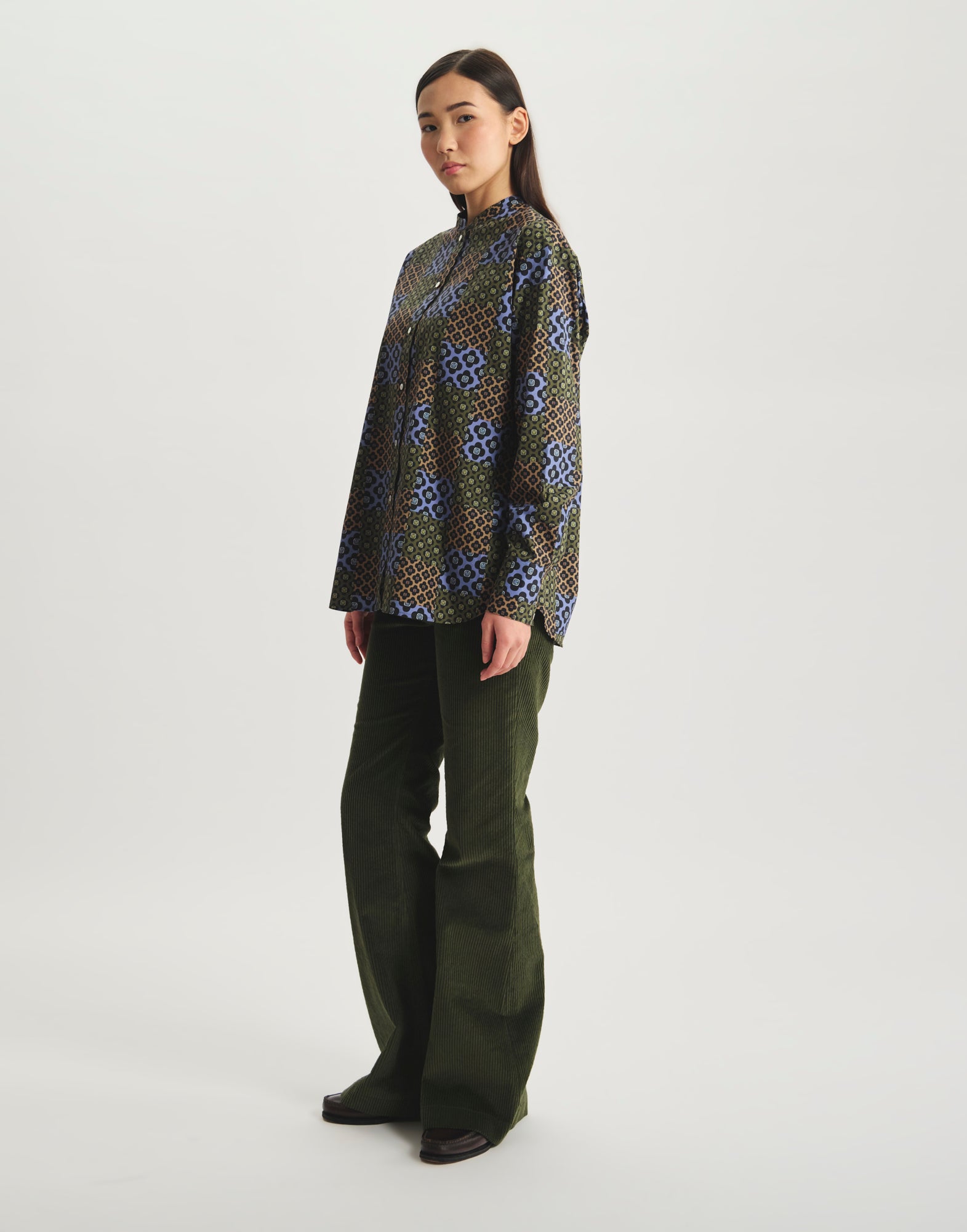 Camicia in cotone floreale Ollie
