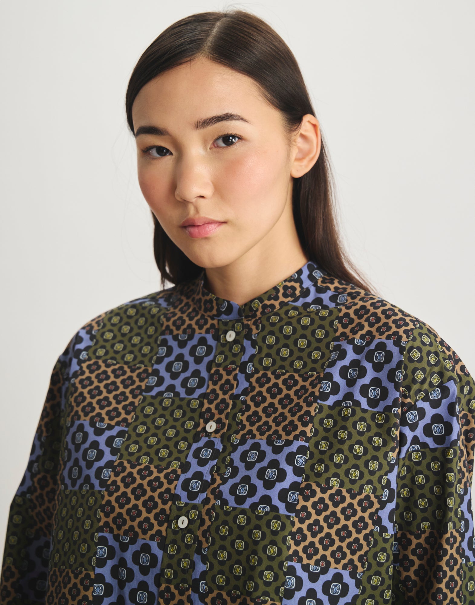 Camicia in cotone floreale Ollie