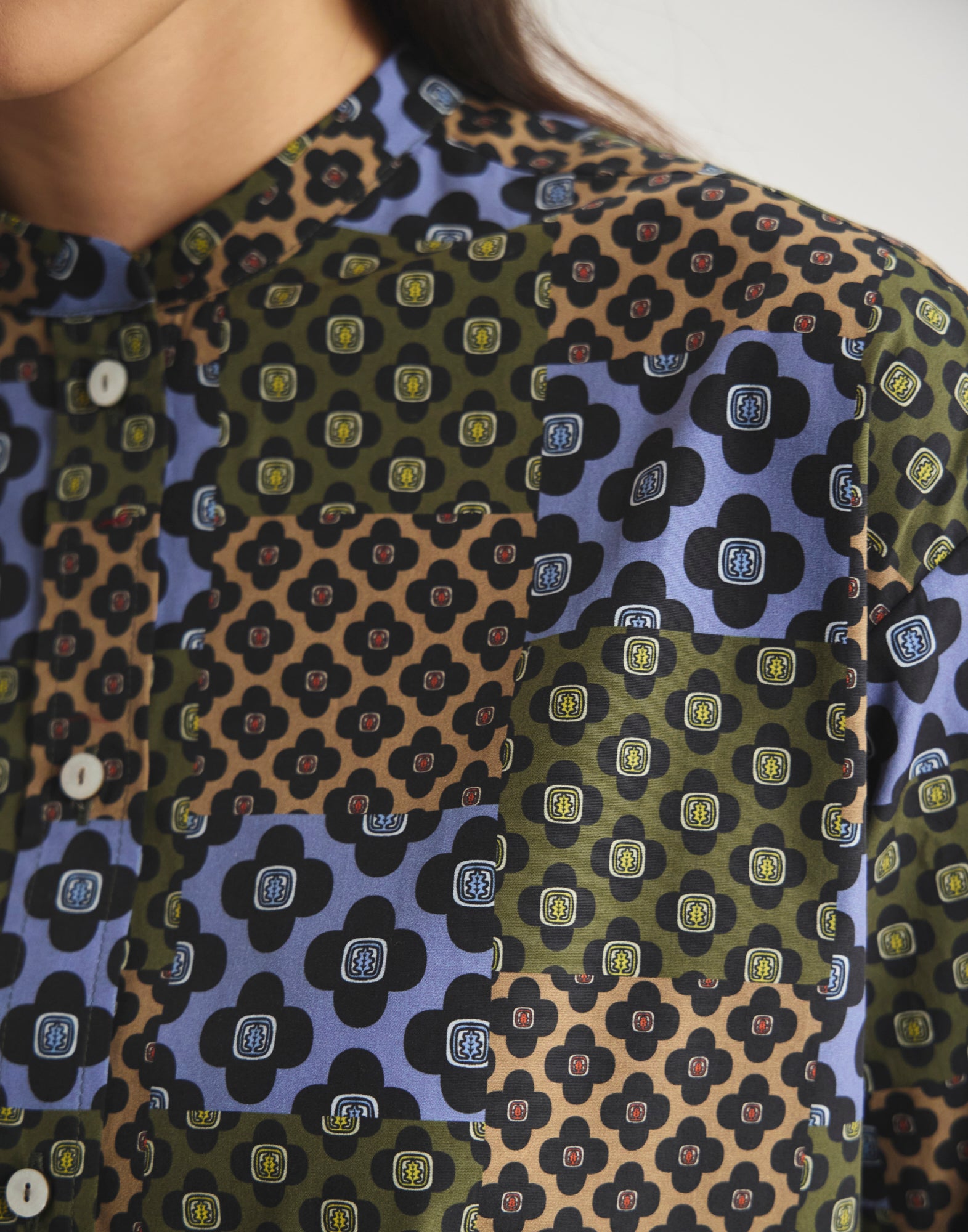 Camicia in cotone floreale Ollie