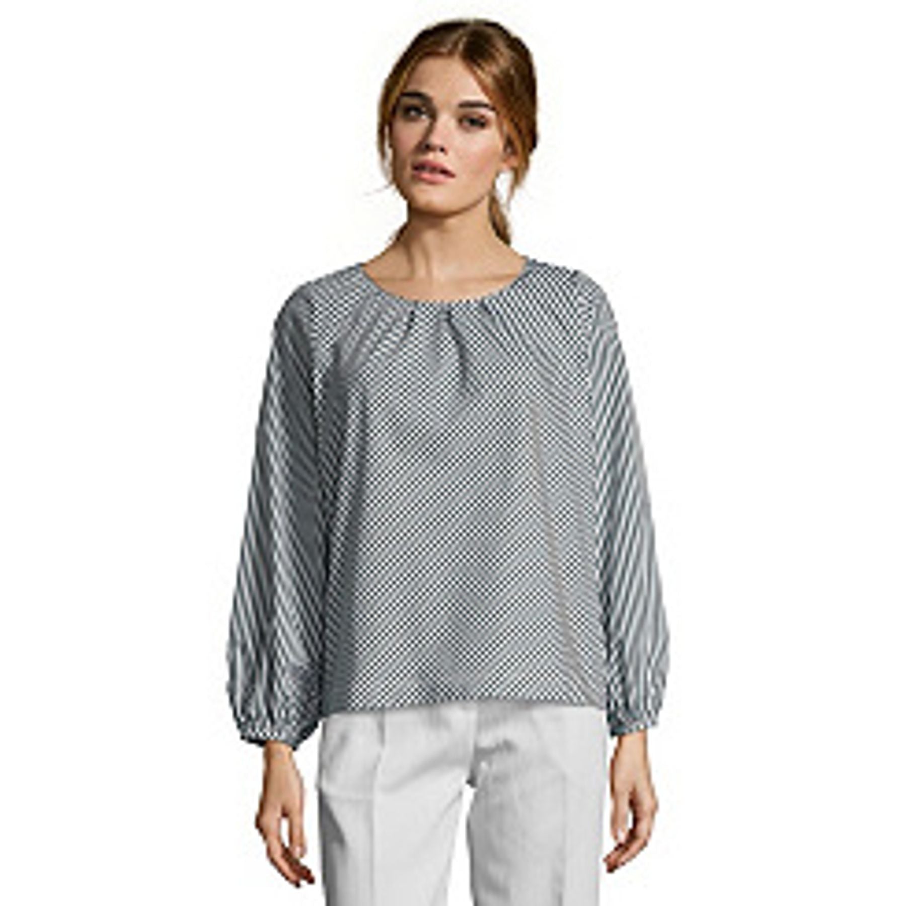 Blouse Aria coton rayée kaki