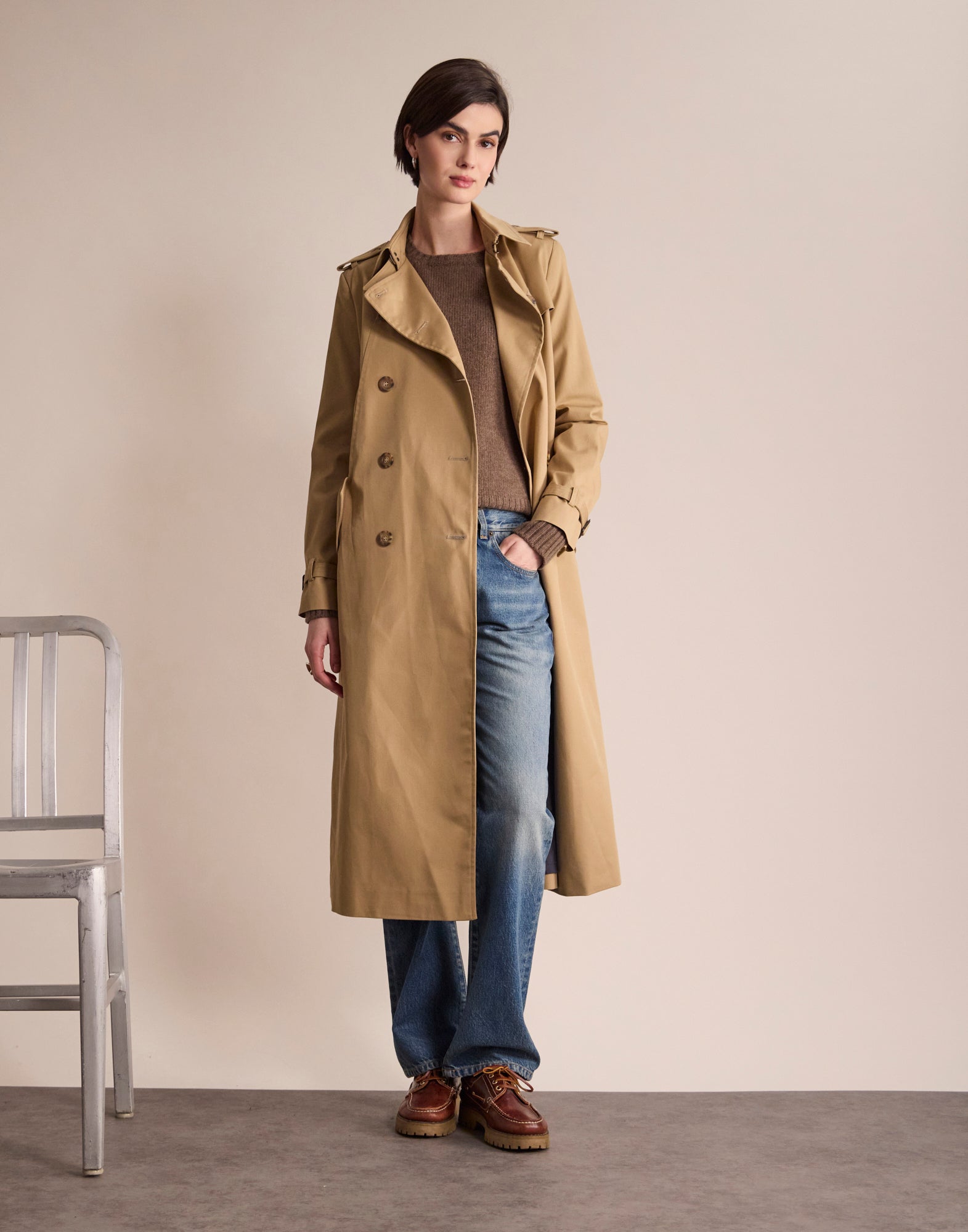 Beige Gaultier trench coat