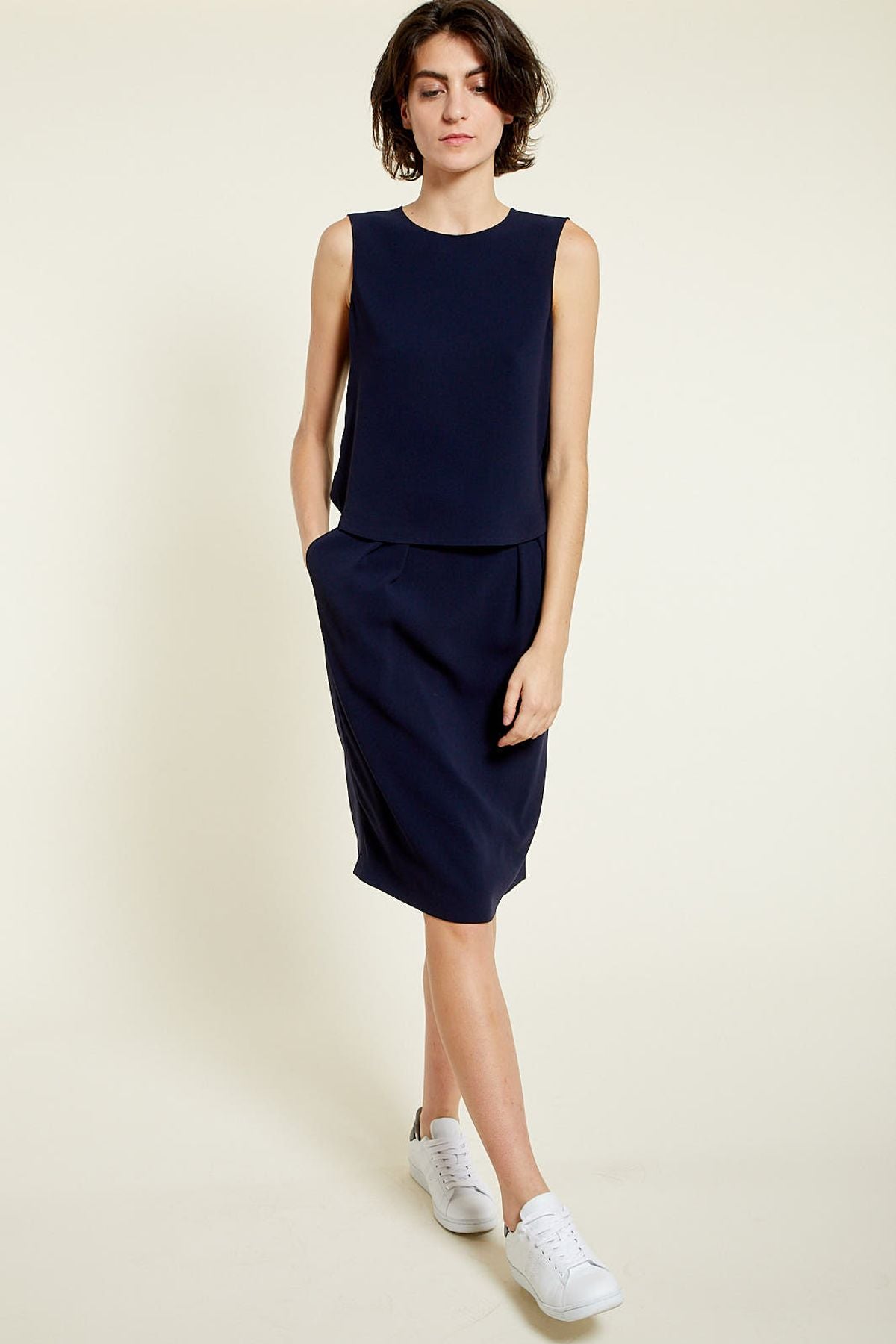 Navy celestial skirt